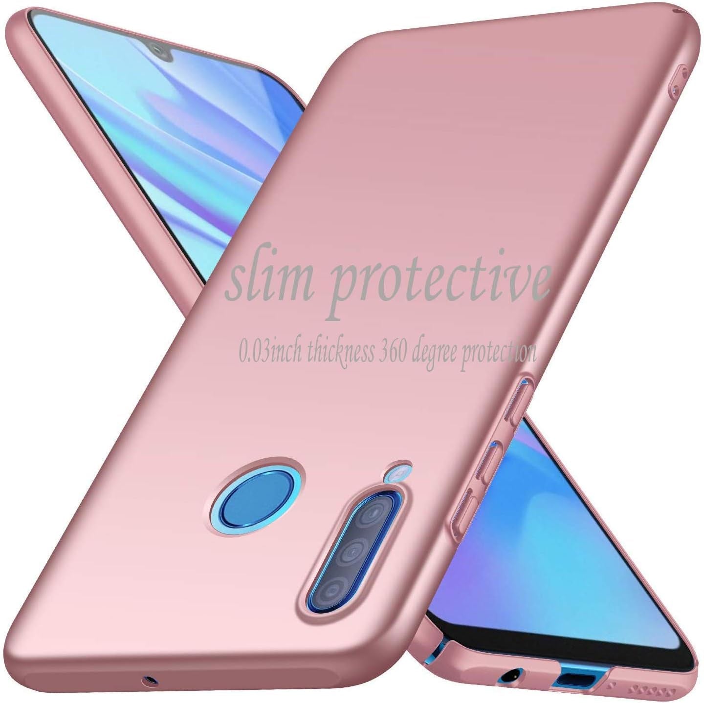 Winpromise Phone Case for Huawei P30 Lite Case [Anti-Scratch] [Durable Premium Plastic] [Ultra Thin] [Silky Feel] Slim Protective Hard Cover for Huawei P30 Lite (Pink)  Winpromise   