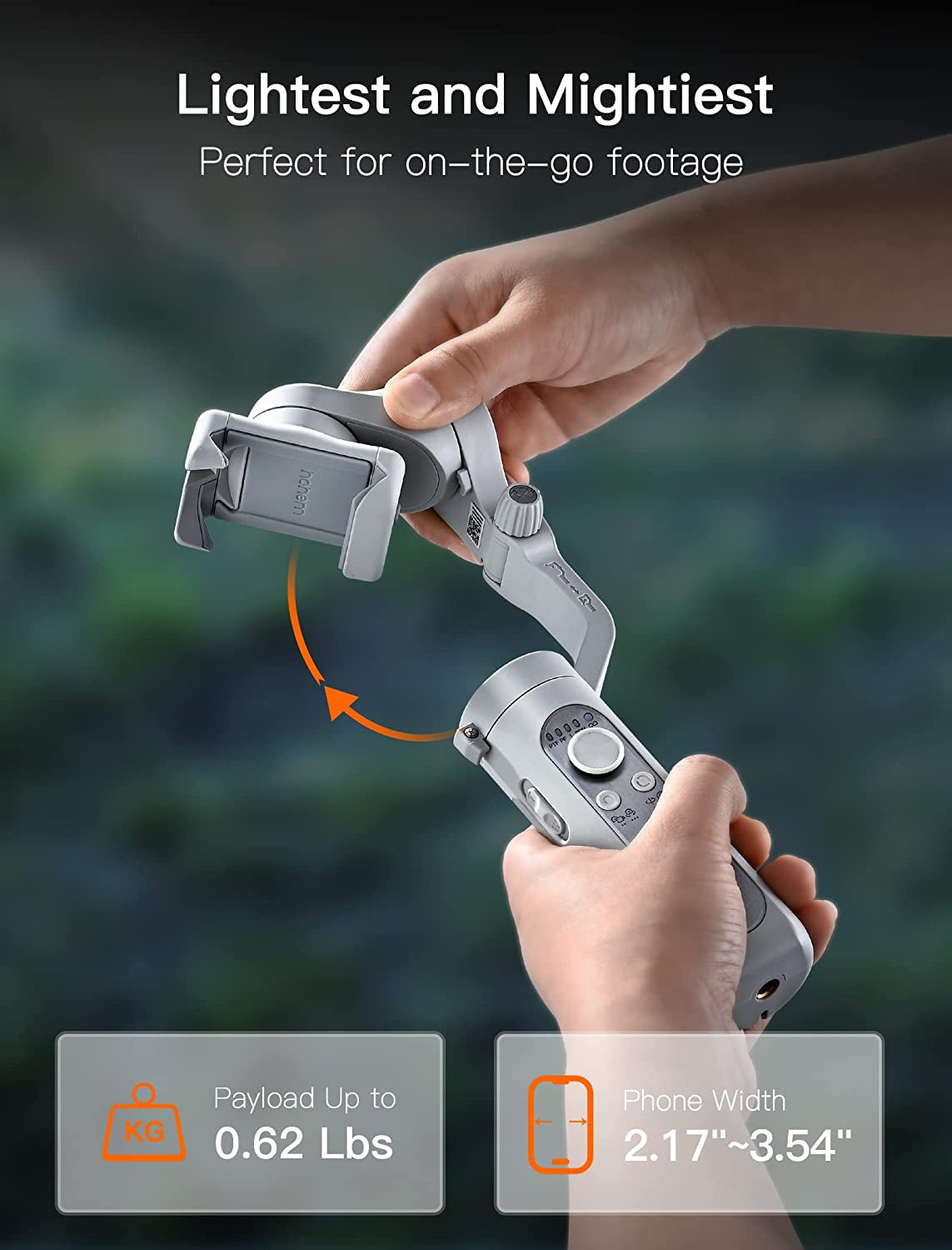 Hohem Isteady XE Kit Gimbal Stabilizer for Smartphone, 3-Axis Phone Gimbal, Magnetic Fill Light, Portable and Foldable, Stabilizer for Iphone & Android, One-Key Inception, Gimbal for Video Recording  hohem Technology Co., LTD.   