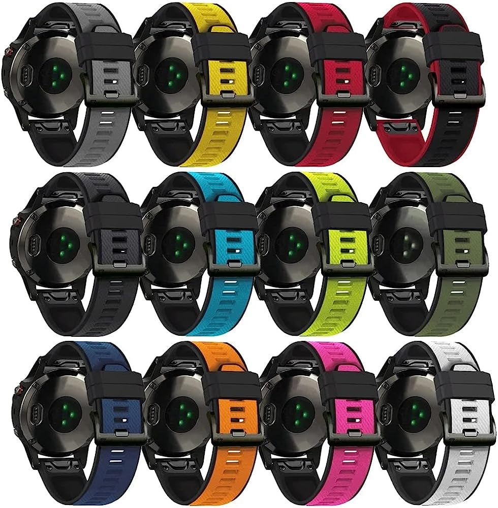 NIBYQ 26 22Mm Quick Fit Watchband for Garmin Fenix 6X 6Xpro 6 5X 5Plus 3 3HR Enduro Silicone Easyfit Wrist Band for Garmin Fenix 7X 7  NIBYQ   