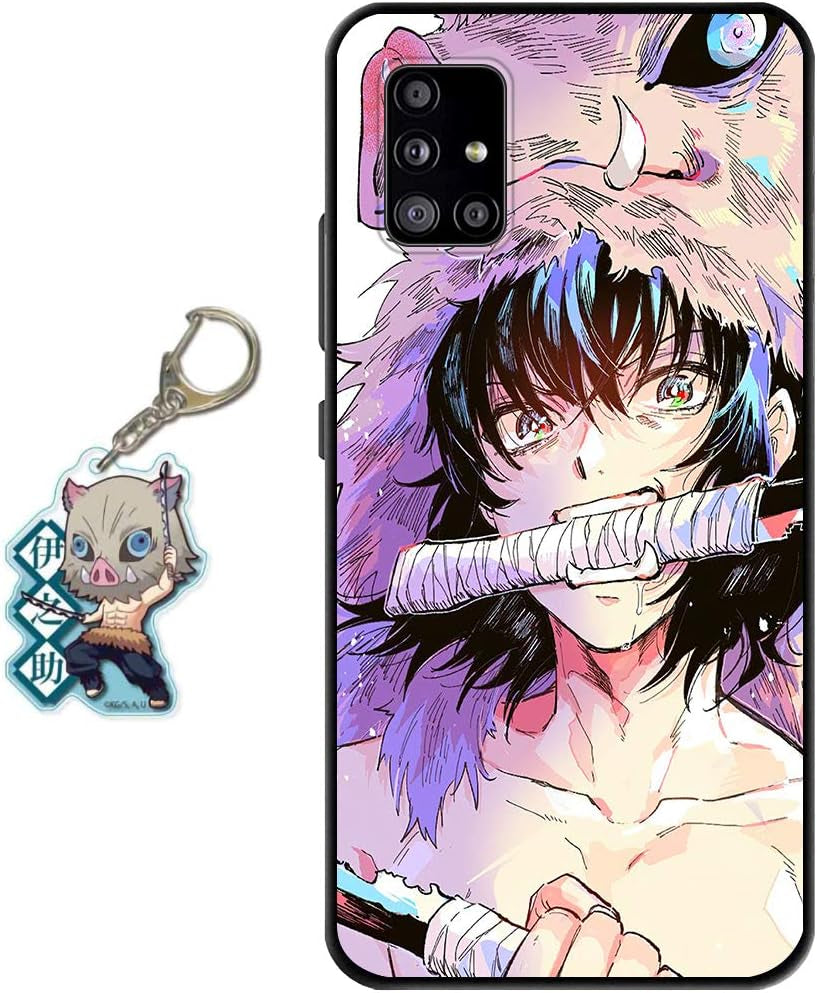 Staremeplz Compatible with Google Pixel 5 Case Anime Design [With Giyuu Figure Keychain], Soft Silicone TPU Animation Cool Phone Case for Google Pixel 5  Staremeplz Inosuke Google Pixel 5 