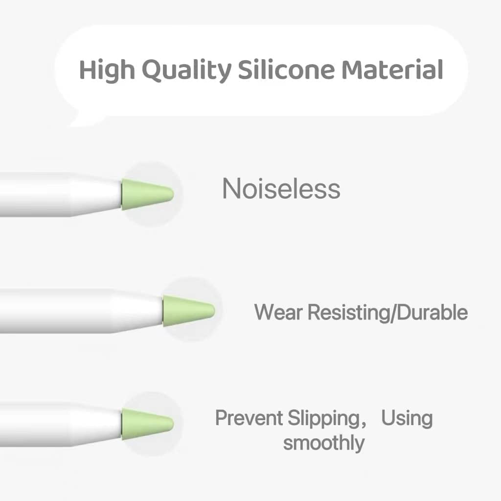 8PCS Silicone Nib Covers Compatible with Apple Pencil 1St & 2Nd Generation, Apple Pencil Accessories Tip Cover for Writing Noiseless for Apple Pencil  OUYANG   