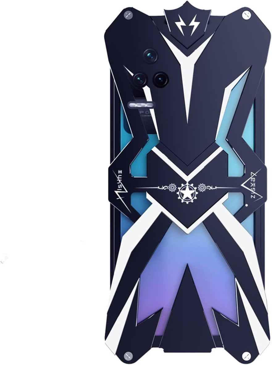 DAYJOY Cool Design Aluminum Case Compatible with Xiaomi 11 Ultra,Rock Punk Style Arm Shield Premium Aerospace Aluminum Metal Shockproof Bumper Frame Cover Case  DAYJOY Redmi K50/K50 Pro  