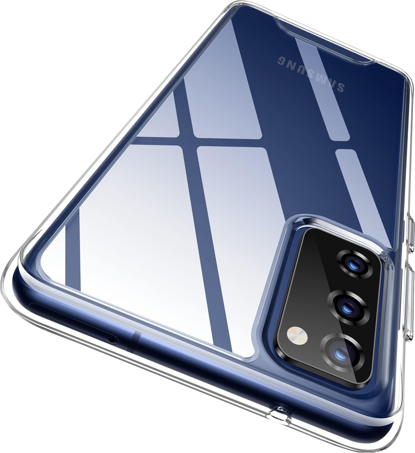 Rayboen Case for Samsung Galaxy S20 FE, Carbon Fiber Design [Military Grade Protection] Heavy Duty Shockproof Protective Case, Anti-Scratch Ultra Slim Cover for Galaxy S20 FE 5G, 6.5 Inch Black  Rayboen A- Crystal Clear  