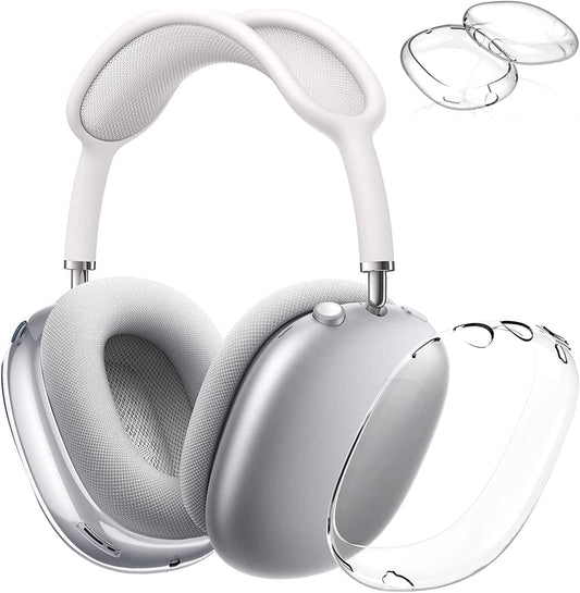 Valkit Compatible with Airpods Max Case Cover, Clear Soft TPU Protective Headphones Cover Headset Shockproof Full Case for Airpods Max -Transparent  VKT   