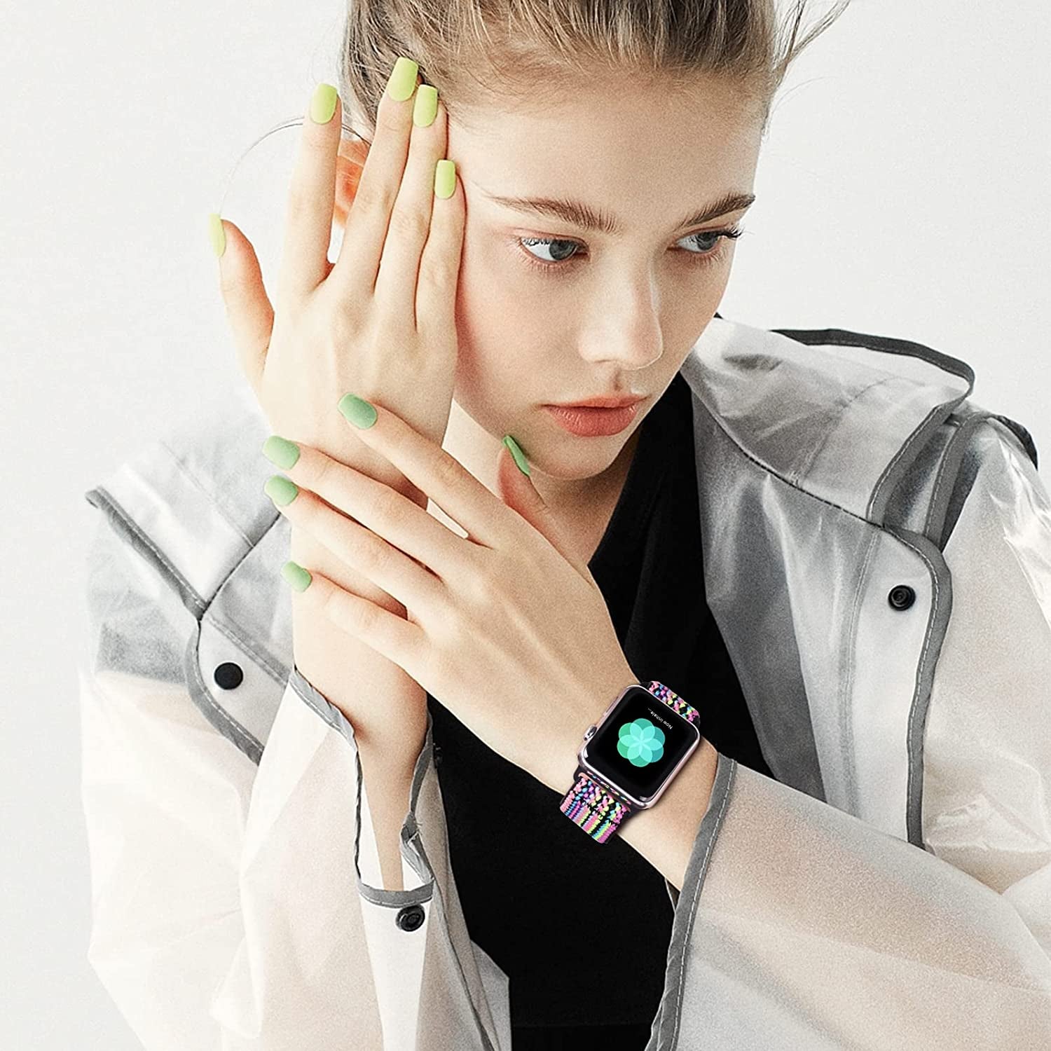 HILIMINY 10 Pack Stretchy Solo Loop Bands Compatible with Apple Watch 38Mm 40Mm 41Mm 42Mm 44Mm 45Mm 49Mm Men Women, Braided Elastic Nylon Sport No Buckles Straps for Iwatch Ultra SE Series 8 7 6 5 4 3 2 1  HILIMNY   