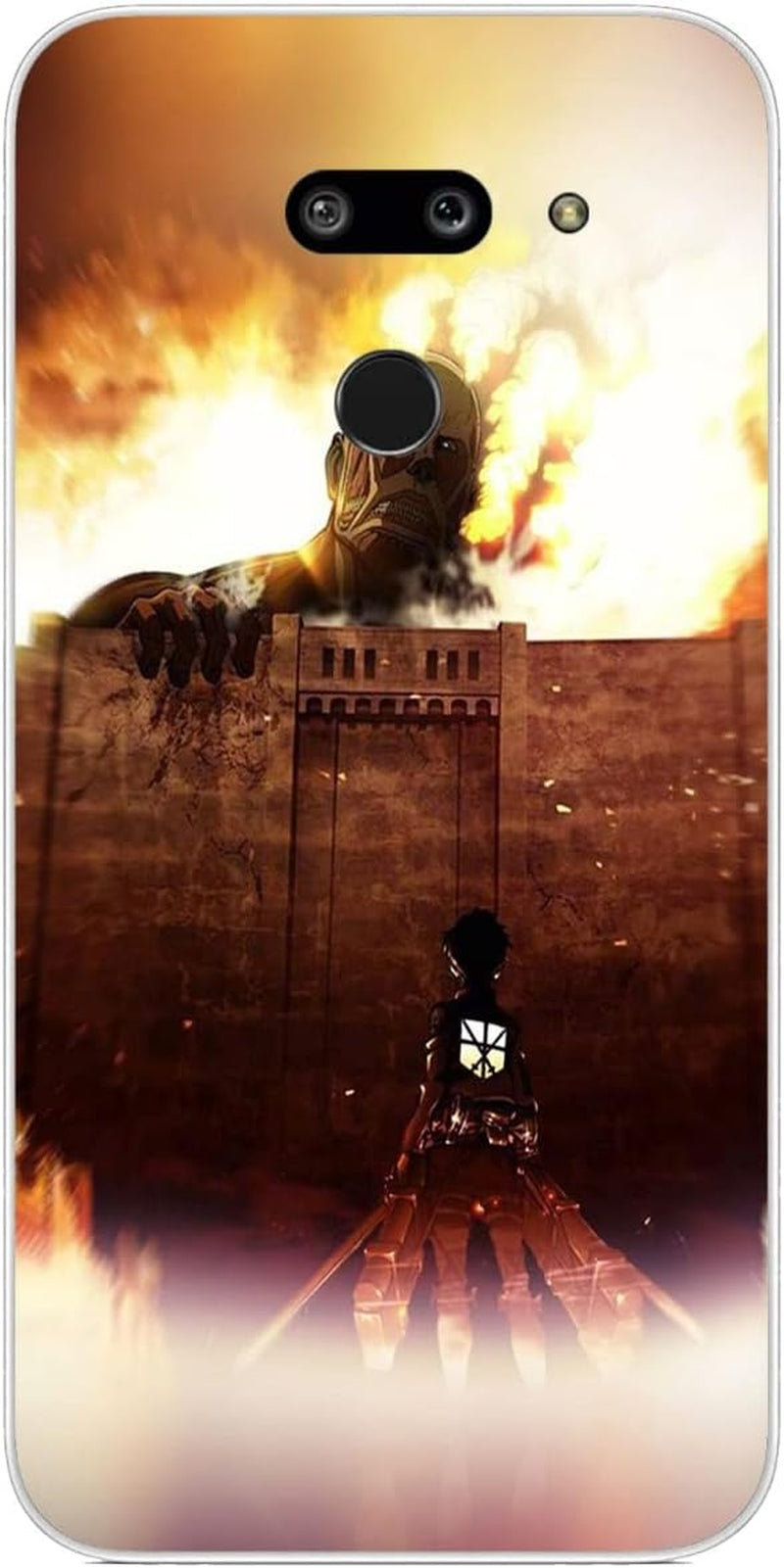 Compatible with LG G8 | LG G8 Thinq Case Attack on AOT Anime Titan 247 Soft TPU Rubber Protection Cover Clear  Tongstar Attack On Aot Anime Titan 311  