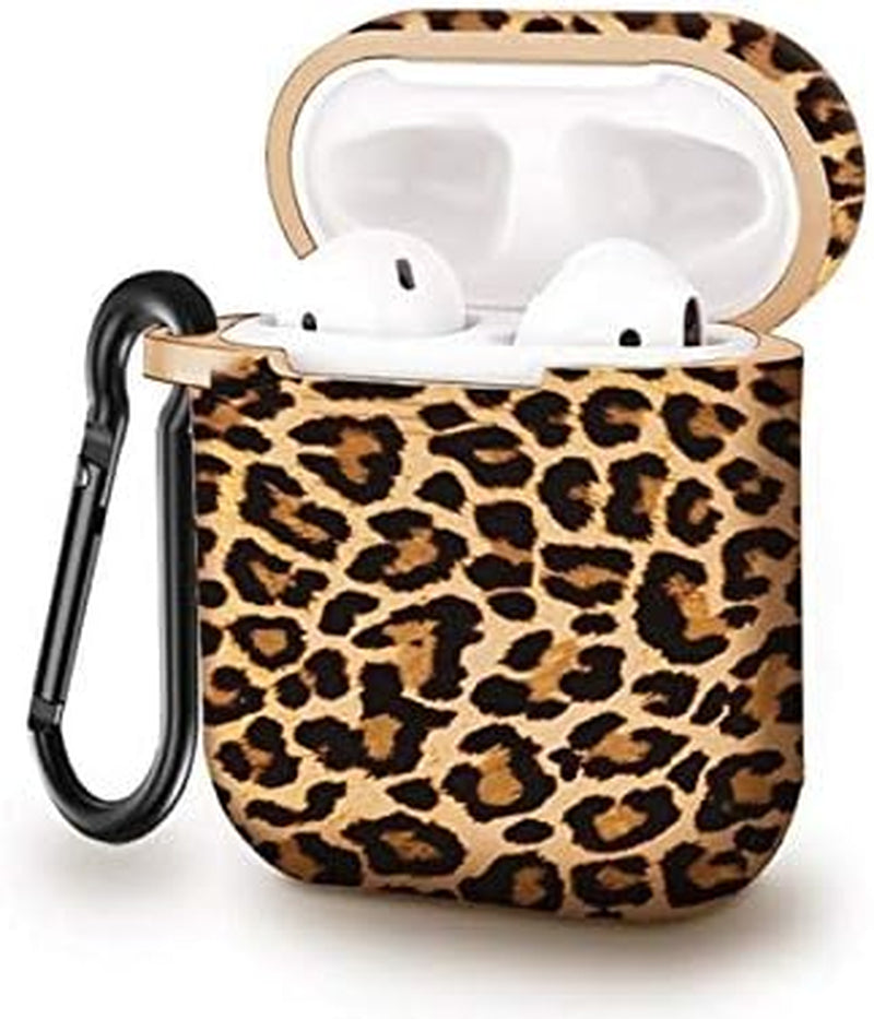 Silicone Airpod Cases | Generation 1&2 | Compatible with Airpods 1&2 Only | Shockproof | Premium Quality | Best Gifts for Your Loved Ones | Cool Product (Black Tiktok)  ZHAWK Leopard Print  