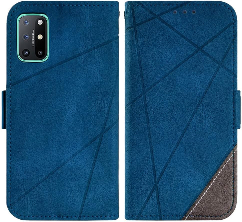 Compatible with Oneplus 8T Oneplus8T plus 9R 5G Wallet Case and Tempered Glass Screen Protector Flip Cover Card Holder Phone Cases for One Plus8T5G on 1 plus 8Tplus 1Plus 8T+ One+ 1+ 1+8T Pro G5 Blue  Asuwish   