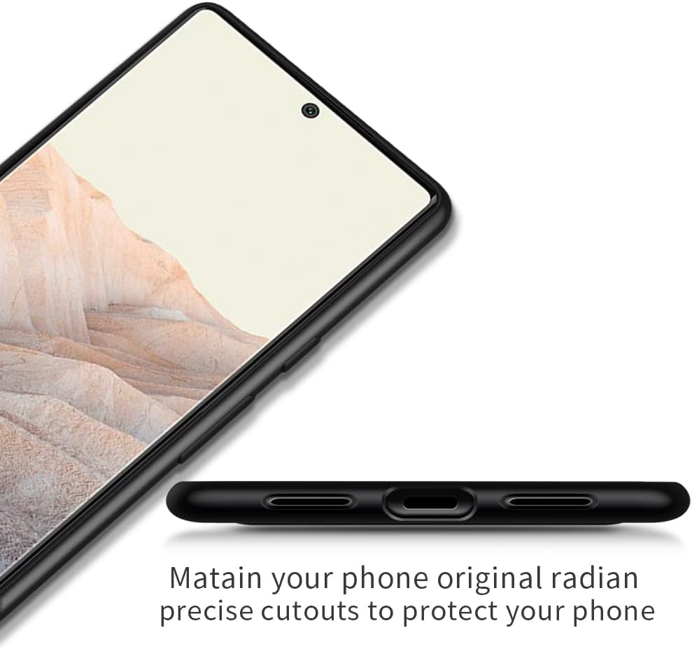 X-Level Google Pixel 6 Pro Case Ultra-Thin Slim Fit [Guardian Series] Phone Cases Soft Flexible TPU Matte Finish Coating Light Protective Back Cover for Google Pixel 6 Pro-Black  pipilu   