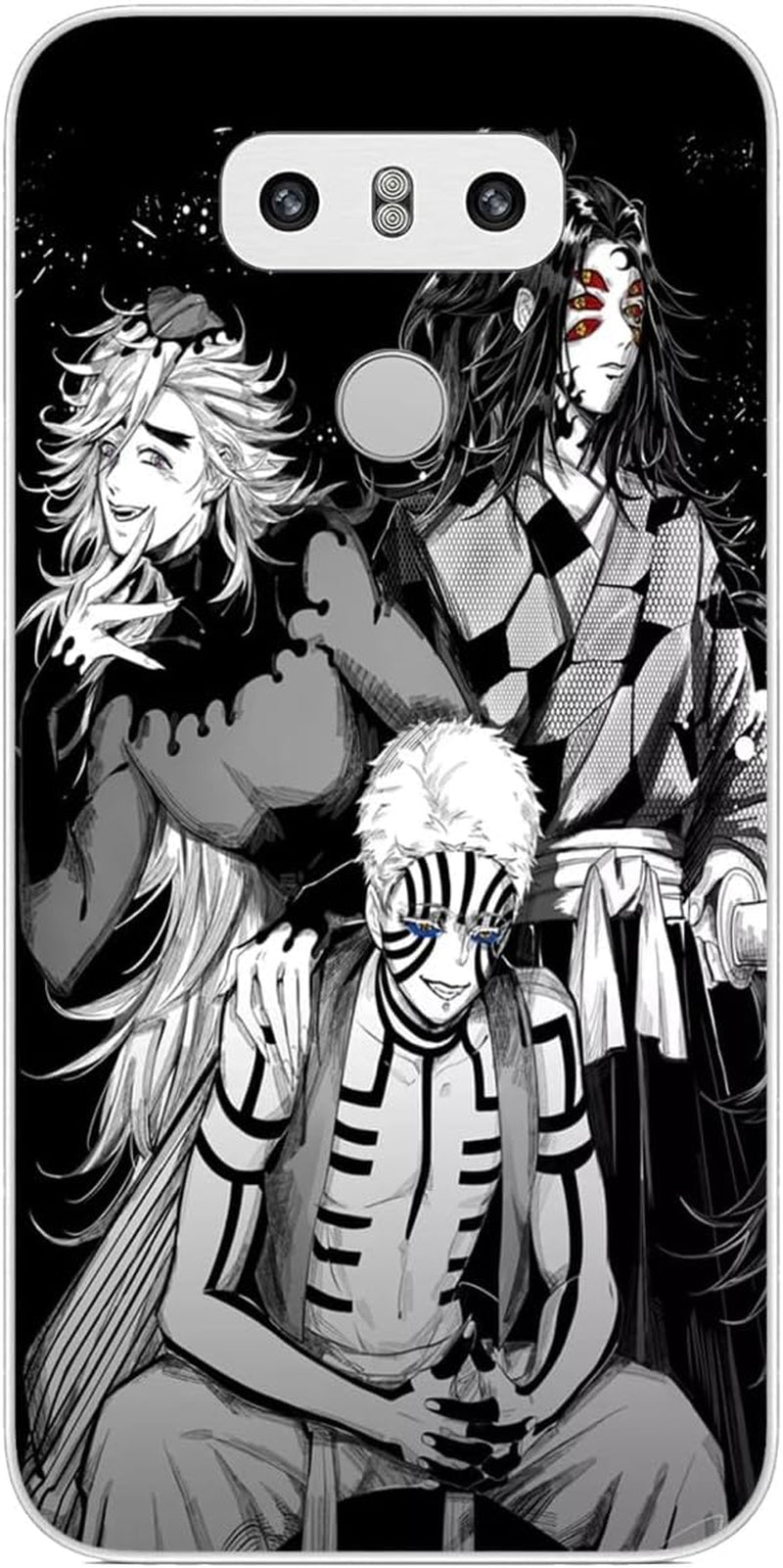 TINTAG Compatible with LG G6 | LG G6+ | LG G6 plus Case Juuni with Kibutsuji Kitsuki Muzan 238, Anime Phone Cases Shockproof Soft TPU Case Clear  TINTAG Juuni Akaza Kokushibou Kitsuki Douma 681  