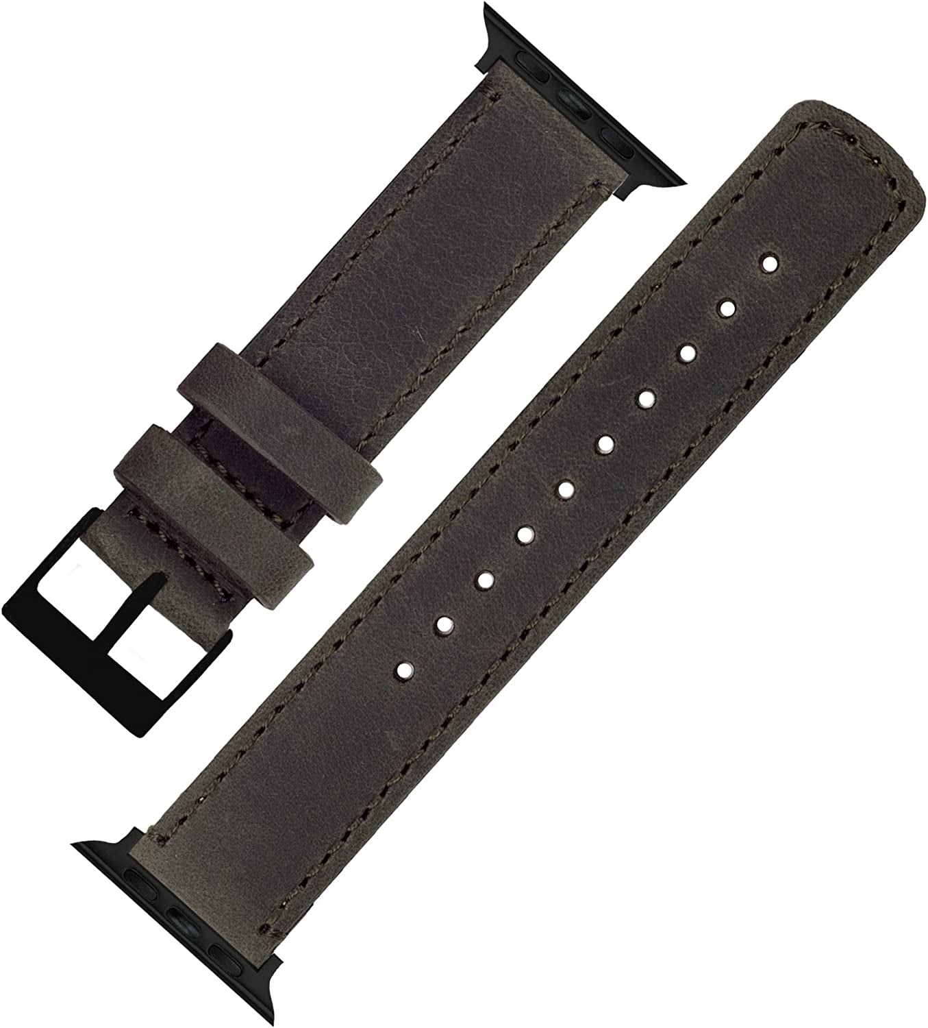 BARTON Top Grain Leather Watch Bands Compatible with All Apple Watch Models - Series 8, 7, 6, 5, 4, 3, 2, 1, SE & Ultra - Size 38Mm, 40Mm, 41Mm, 42Mm, 44Mm, 45Mm or 49Mm  Barton Watch Bands   