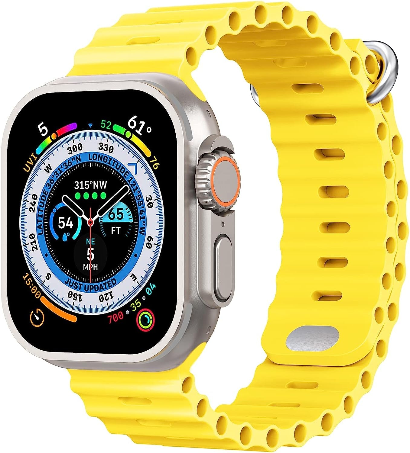 H&S Ocean Band for Apple Watch Band 44Mm 38Mm 45Mm 40Mm 49Mm 41Mm 42Mm,For Apple Watch Series 7/8,Adjustable Loop with Metal Buckle Sport Strap for Apple Watch Ultra/Se/Series 6/5/4/3/2/1  Tnsusop   