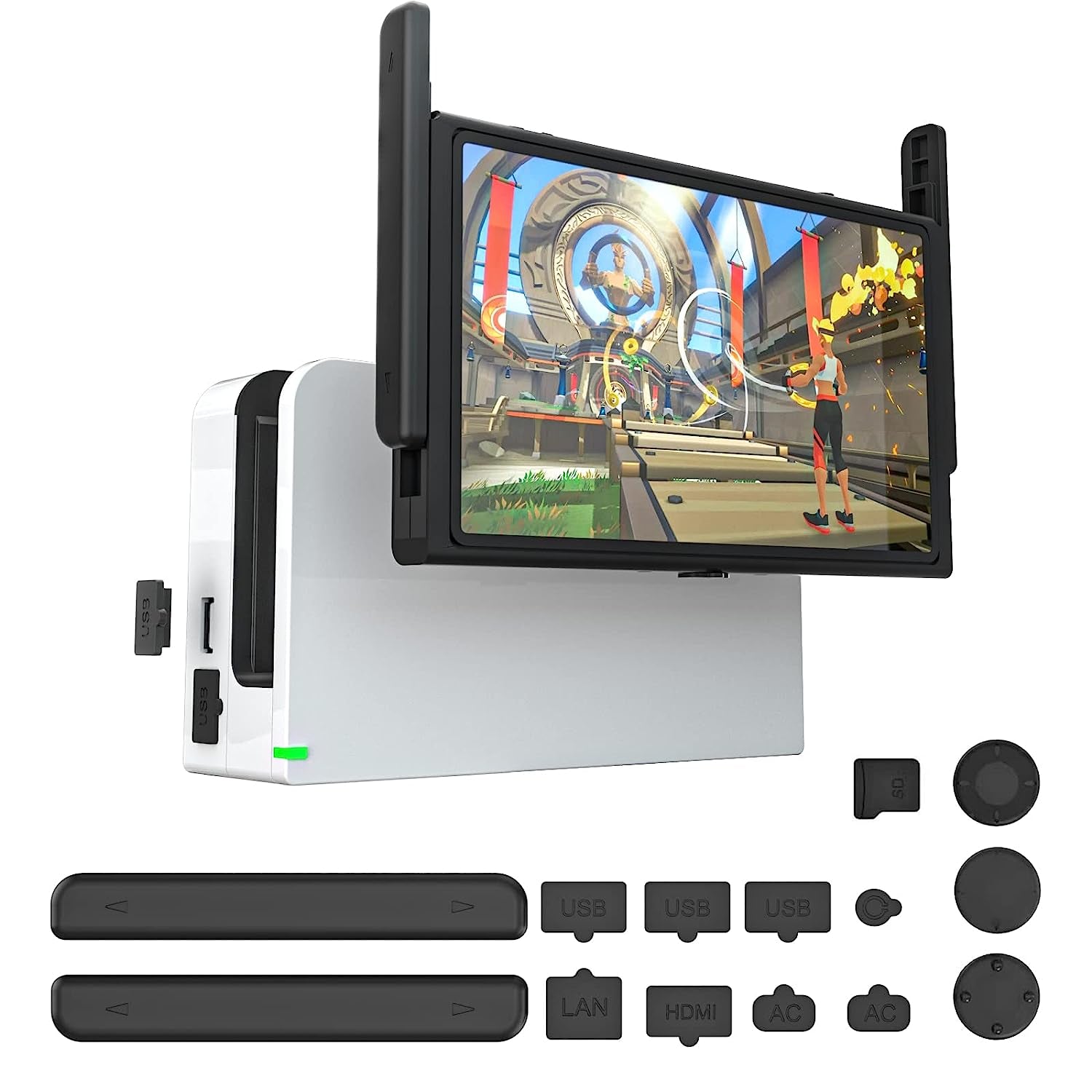 ECHZOVE Switch OLED Silicone Soft Rubber Dust Proof Plug, Nintendo Switch Dust Proof Cover Assessories Kits,Dust Cover for HDMI, USB, AC, SD, LAN, Earphone(14 Pack)  ECHZOVE   