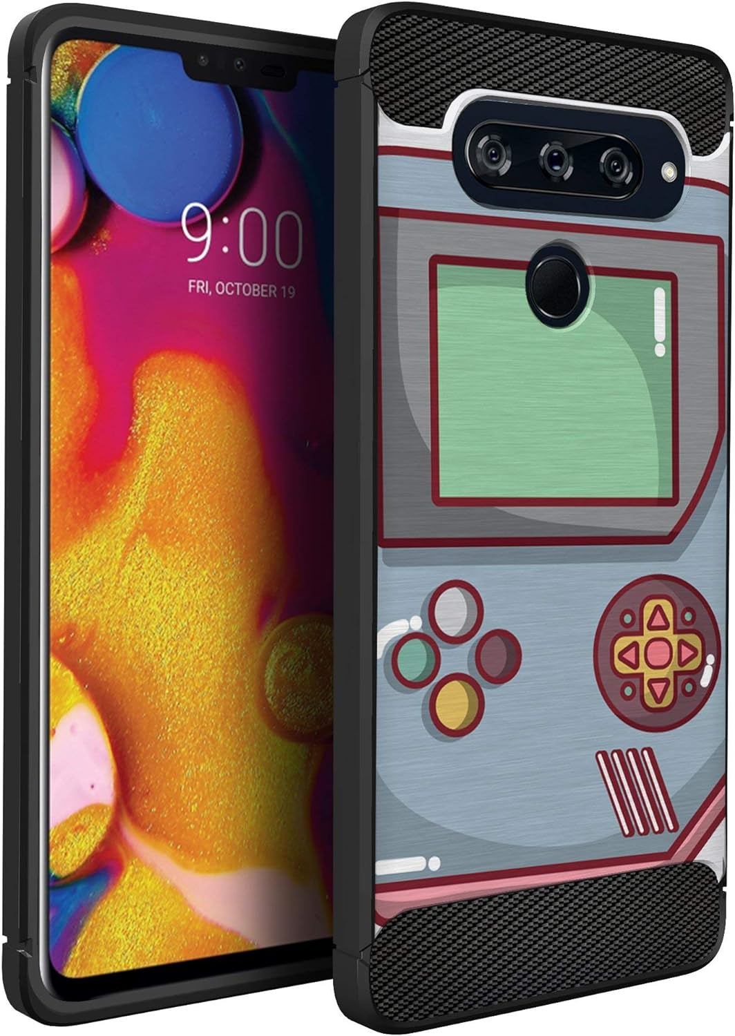 Casesondeck Case Compatible with [LG V40 Thinq] Pictorial Patterned TPU Design Case Flexible Slim and Elegant (Astronaut)  CasesonDeck Pocket Game  