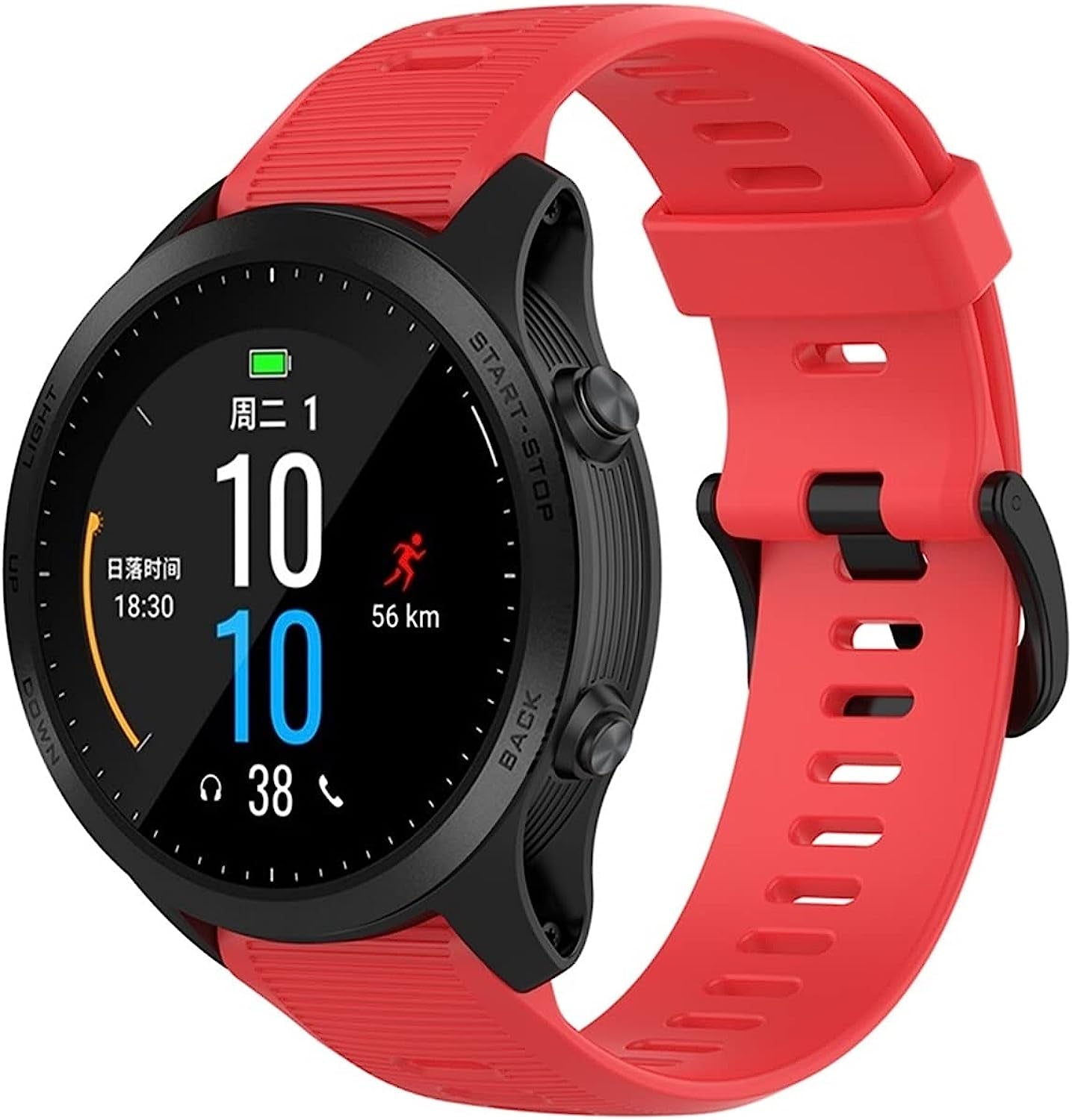 BANDKIT Silicone Watch Band Strap for Garmin Forerunner 935 945 Smart Watch 22Mm Replacement Wristband Wrist Strap  BANDKIT Red 22mm 