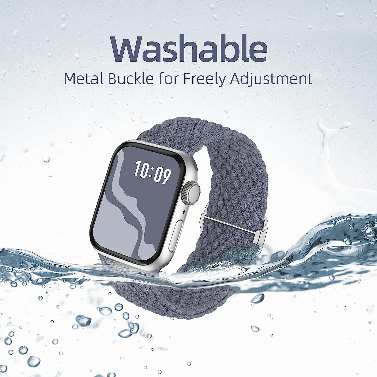 Braided Stretchy Solo Loop Compatible for Apple Watch Band 38Mm 40Mm 41Mm 42Mm 44Mm 45Mm 49Mm for Women Men, Nylon Elastic Straps Wristbands for Iwatch Series 8 7 6 SE 5 4 3 2 1 Ultra, 4Packs  Suitisbest   