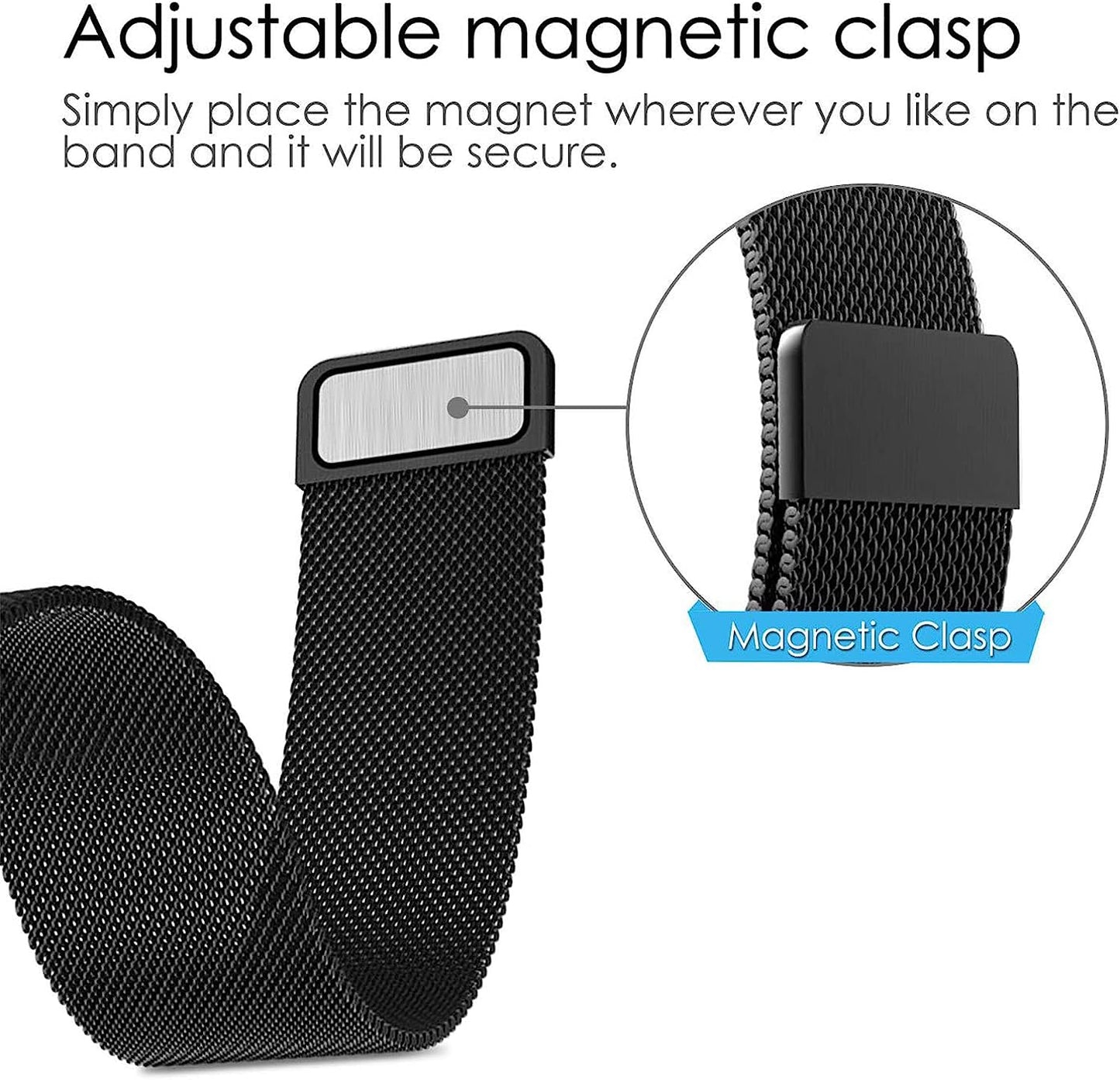 Compatible with Garmin Forerunner 620 Bands/Forerunner 220 Bands/Forerunner 735XT Bands, Soft Metal Sport Bands Compatible with Garmin Approach S6 Bands/Approach S20 GPS Bands for Men Women  AsohsEN   