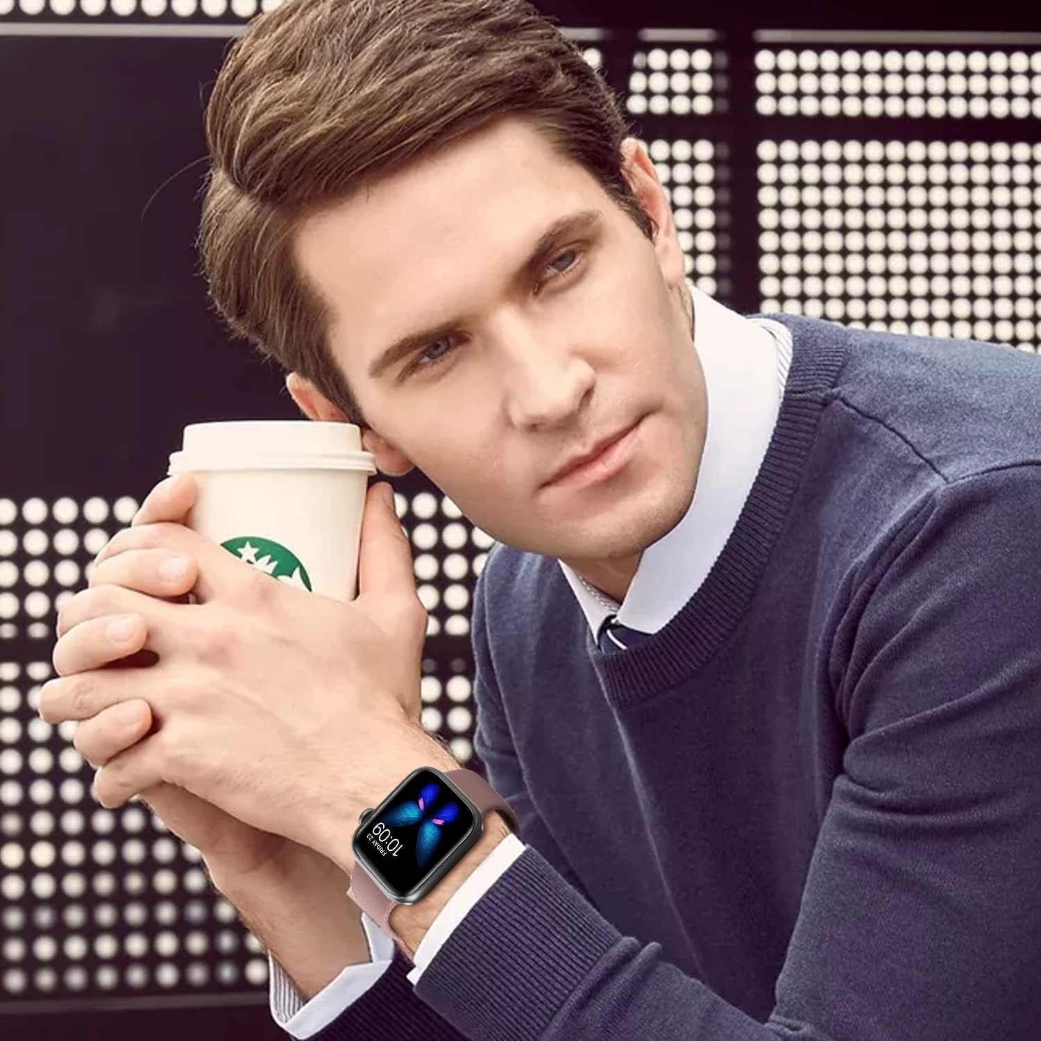 Tighesen Sport Bands Compatible with Apple Watch Band 38Mm 40Mm 41Mm 42Mm 44Mm 45Mm 49Mm S/M M/L for Women/Men Waterproof Soft Silicone Replacement Strap Accessories for Iwatch Ultra SE Series 8/7/6/5/4/3/2/1(Smokey Mauve, 38/40/41Mm M/L)  SinceC   