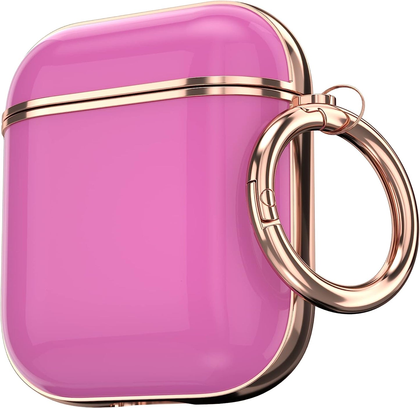 Maxjoy for Airpods Case Cover, Sunflower Flower Cute Air Pod 2 Case for Women Hard Protective Ipods Cover with Keychain for Airpod 2Nd 1St Generation Wireless Charging Case, Floral  Maxjoy Neon Pink  