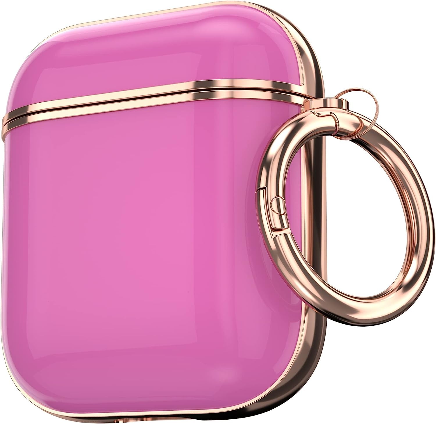 Maxjoy for Airpods Case Cover, Sunflower Flower Cute Air Pod 2 Case for Women Hard Protective Ipods Cover with Keychain for Airpod 2Nd 1St Generation Wireless Charging Case, Floral  Maxjoy Neon Pink  