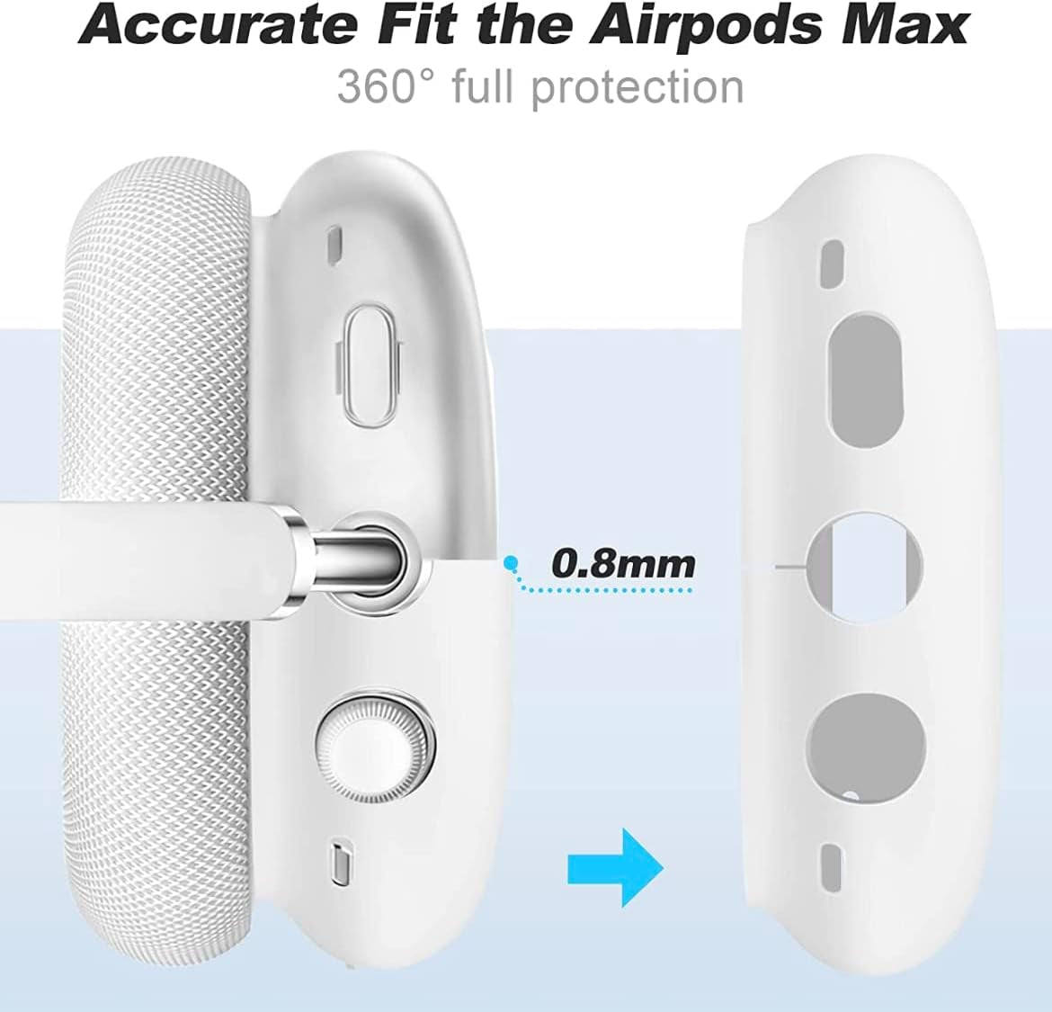 Silicone Ear Covers for Airpod Maxs, anti Scratch anti Dust Cover/Ear Cups Cover for Airpods Max, Accessories Soft Silicone Skin Protector for outside Airpods Max (Black)  Shenzhen Aimax Intelligent Technology Co   