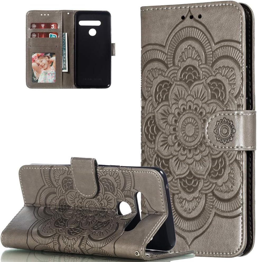 Asdsinfor LG G8 Case Full Stylish Advanced Embossing Wallet Case Credit Cards Slot with Stand for PU Leather Shockproof Flip Magnetic Case for LG G8 / G8S / G8 Thinq Sunflower Black LD  Asdsinfor Ld: Gary  