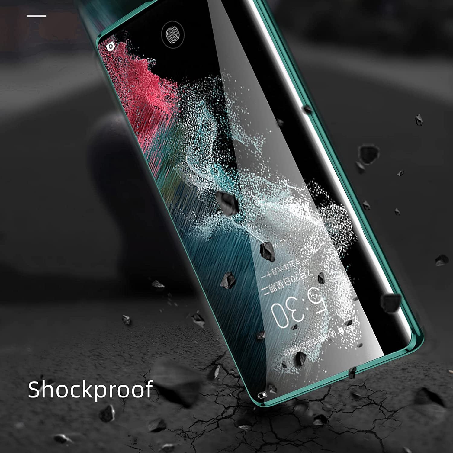 Jonwelsy Case for Samsung Galaxy S22 Ultra, 360 Degree Front and Back Clear Tempered Glass Full Body Protection Magnetic Adsorption Metal Bumper Frame Flip Cover for Samsung Galaxy S22 Ultra (Green)  Jonwelsy   