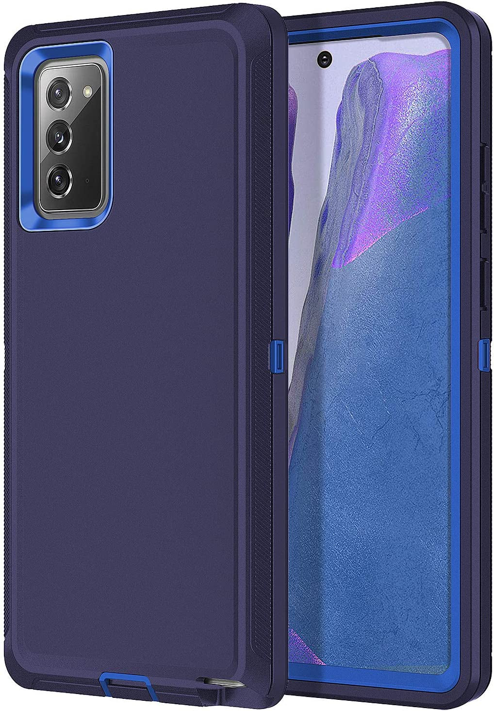 I-HONVA for Galaxy Note 20 Case Shockproof 3 in 1 Full Body Protection [Without Screen Protector] Rugged Heavy Duty Durable Cover Case for Samsung Galaxy Note 20 5G 6.7 Inch, Mint Green/Pink  I-HONVA Navy Blue  