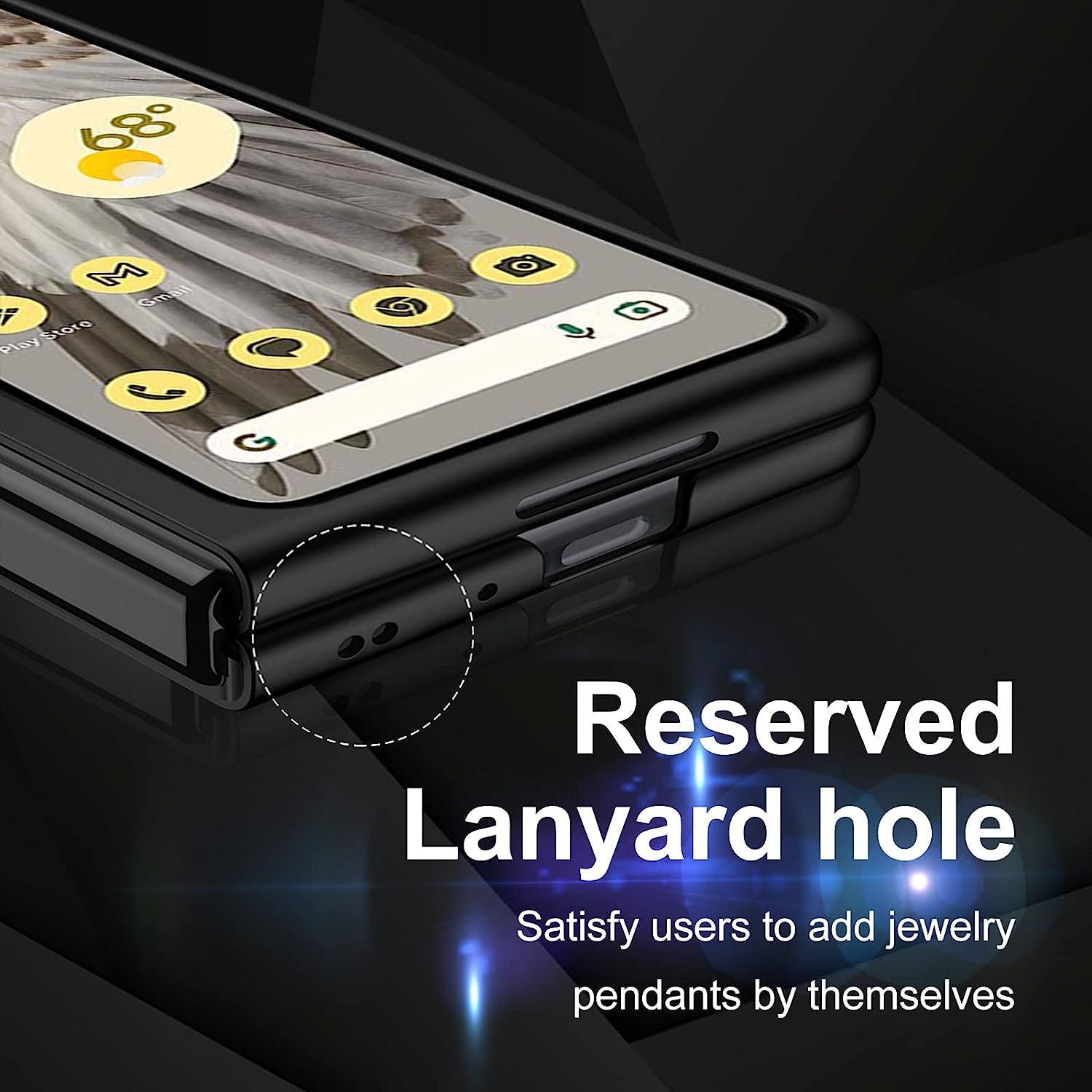 For Google Pixel Fold Case 2023 New, 2 in 1 Ultra Slim Lightweight Anti-Drop Wear-Resistant PC Material Hard Flip Cover for Google Pixel Fold 5G Heavy Duty Protective Phone Case (Black)  Giyer   