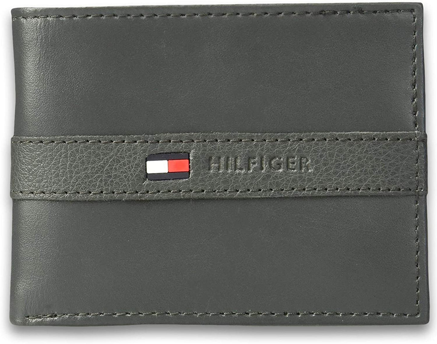 Tommy Hilfiger Men'S Genuine Leather Passcase Wallet with Multiple Card Slots  Tommy Hilfiger Men's Accessories Gray One Size 