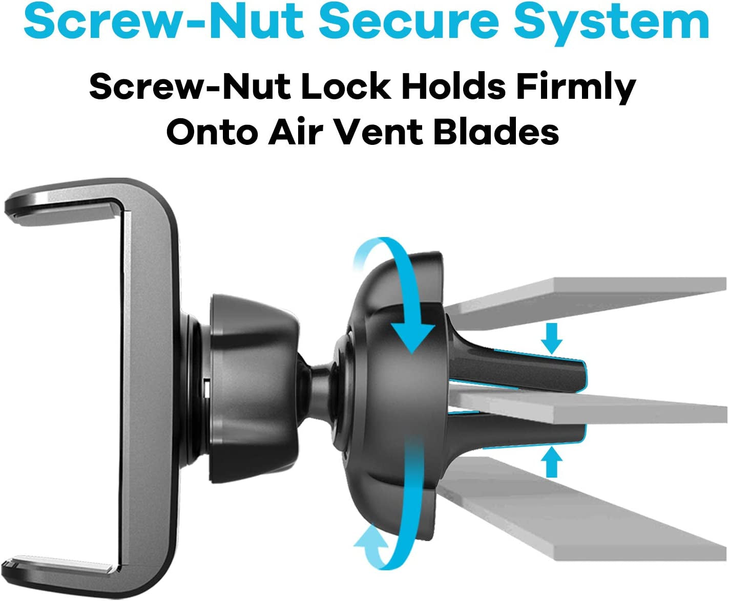 [2 Pack]Apps2Car Vent Car Phone Holder, Air Vent Phone Holder for Car, Car Vent Phone Mount, Car Air Vent Clip Holder, Universal Phone Car Mount, Cellphone Holder with Expandable Grip,Vent Mount Phone  Wiiki-Tech   