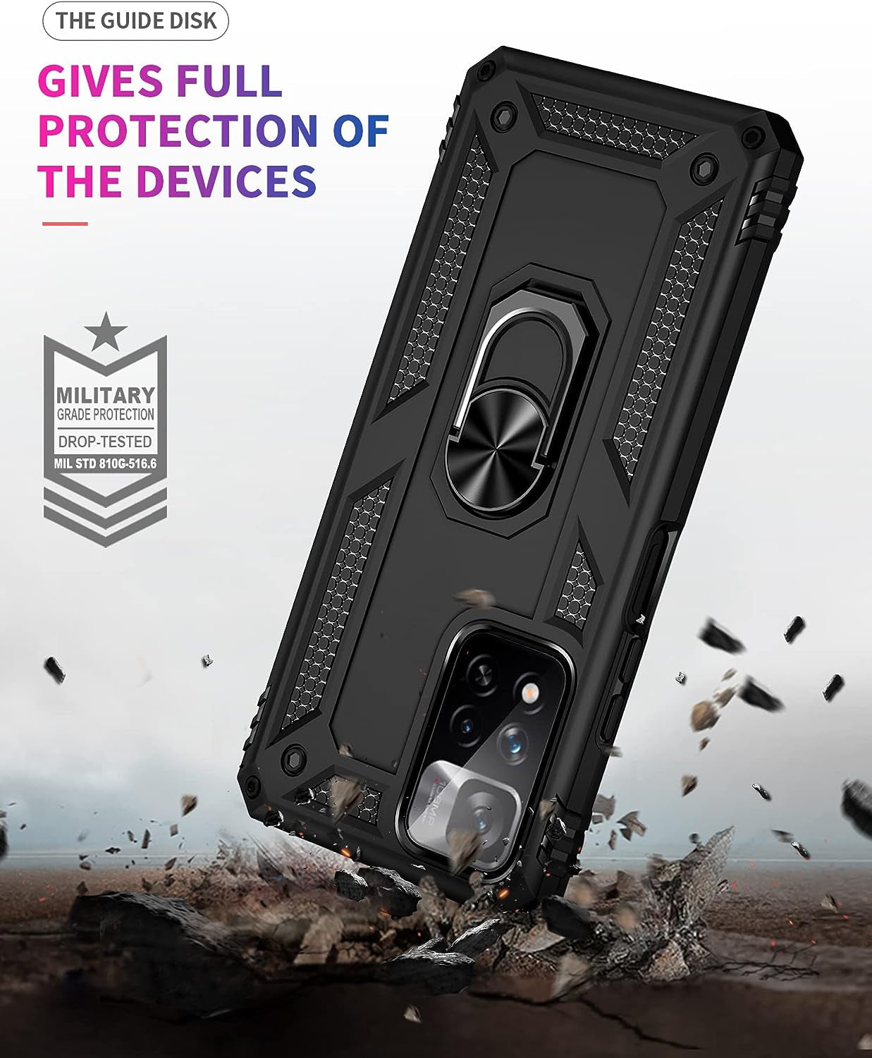 Bozyoodt for Xiaomi Redmi Note 11 Pro plus Case with Screen Protector,Kickstand Heavy Duty Protection Dual Layer Shockproof Military Protective Cover Phone Case for Redmi Note 11 Pro plus (Black)  Bozyoodt   