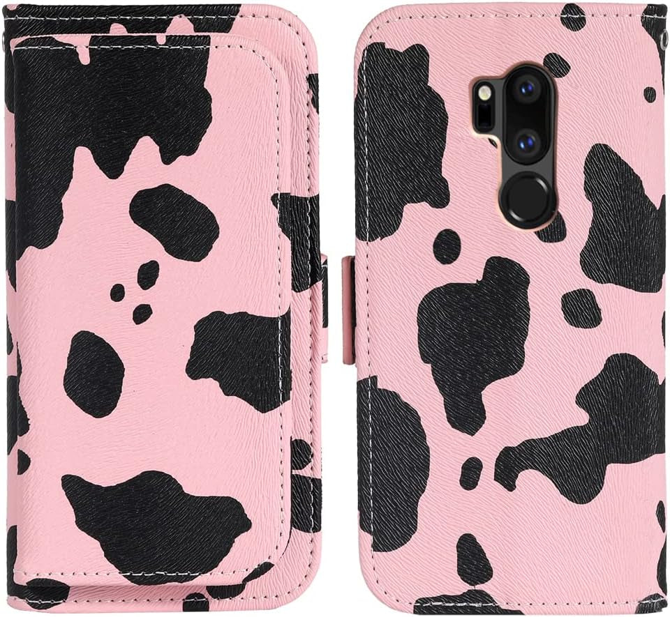 WWAAYSSXA Compatible with LG G7 Thinq Wallet Case Wrist Strap Lanyard Leather Flip Cover Card Holder Cell Phone Cases for LGG7 One G 7 plus LG7 Fit Lg7Thinq 7G Thin Q G7+ G7Thinq Lgg7Thinq Pink  WWAAYSSXA   