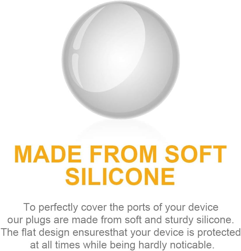 HFEIX Silicone Type-A USB Dust Plugs Desktop PC Laptops USB Port anti Dust Covers (BLACK30)  HFD   