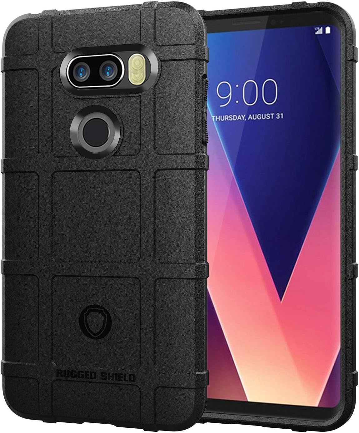 ZYZXJSGHD Fit for LG V30/V30S Case,Military Grade Drop Tested Protective Phone Case Hybrid Heavy Duty Impact Resistant Cover for LG V35 Thinq -Black  ZYZX   