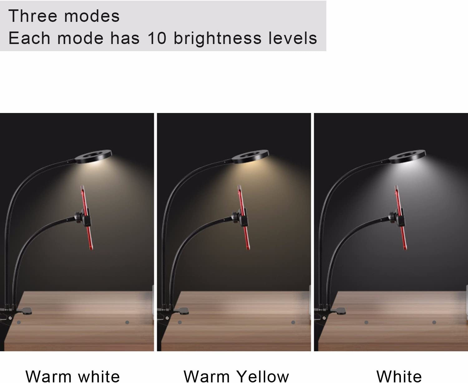 Sokani Selfie Ring Light with Cell Phone Holder and Stand Bracket for Youtube TIK Tok Tiktok Zoom Video Conference Live Stream Makeup Dimmable LED Circle Ringlight for Iphone Android Mobile Smartphone  Lazy   