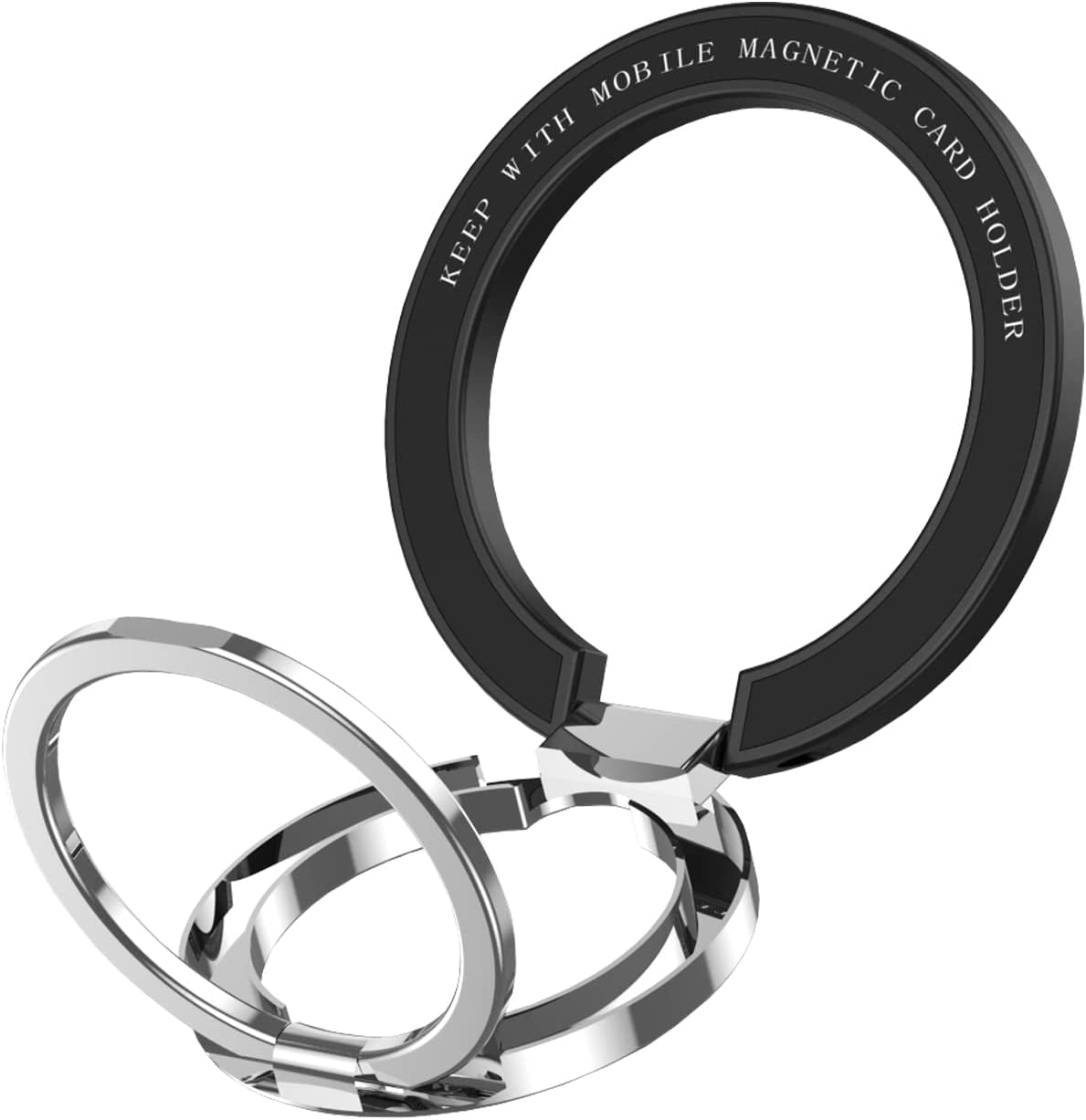 Apqdw Compatible with Magsafe Phone Ring Holder, Magnetic Ring Phone Holder Grip Kickstand for Iphone 14 13 12 Series, Phone Finger Ring for Iphone Masafe Accessories (Black)  Amber Tech   