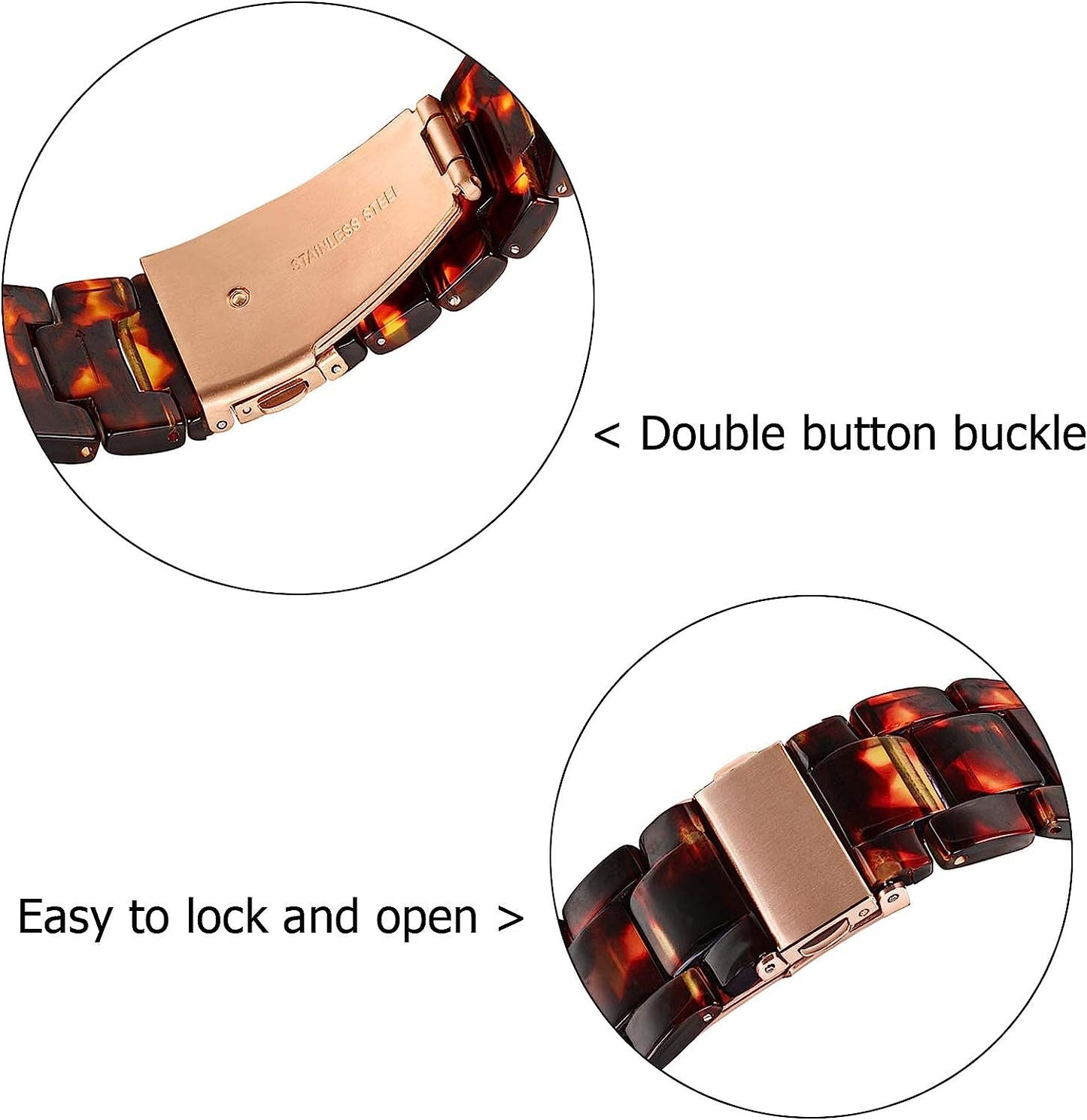 Wongeto Resin Watch Band Compatible with Garmin Vivoactive 3 Music/Forerunner 245,20Mm Women Men Fashion Bracelet Strap Compatible with Vivomove Hr/Forerunner 645 Smartwatch  Wongeto   