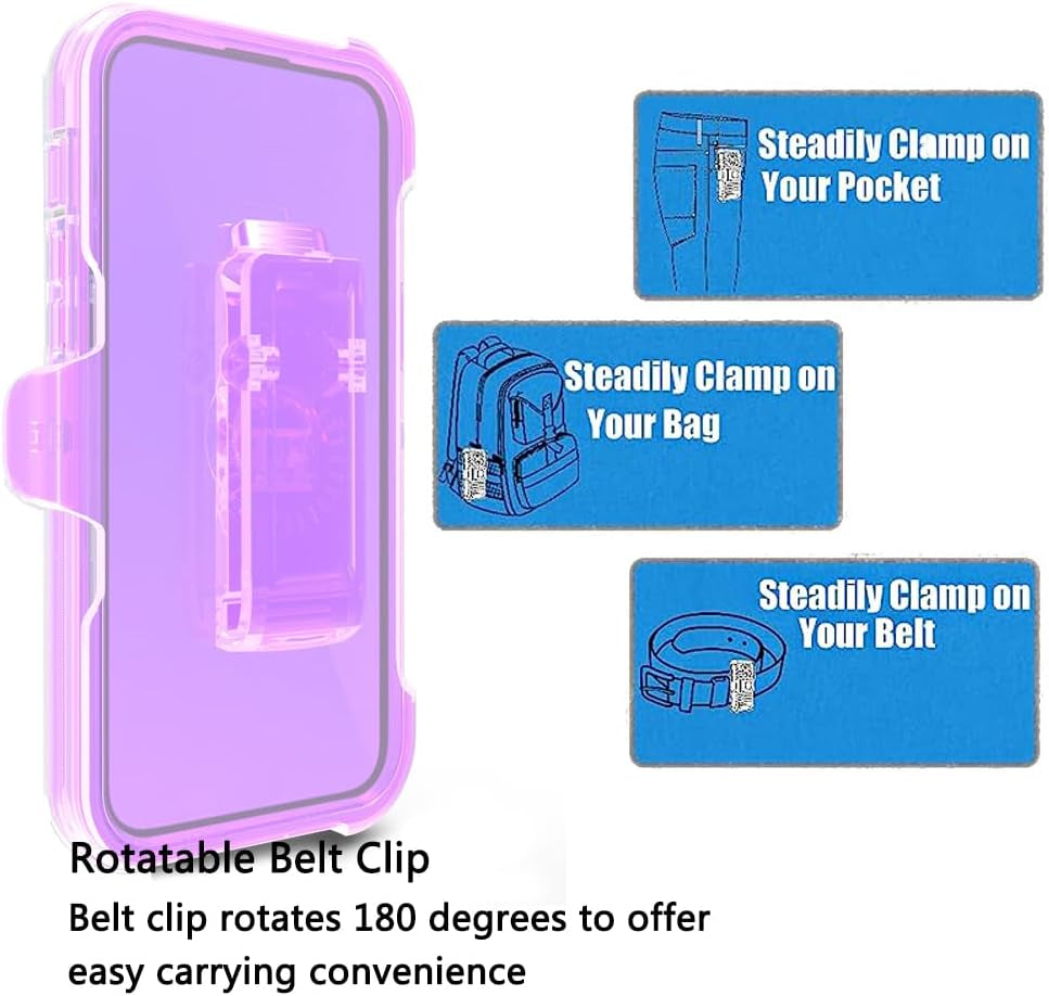Asuwish Phone Case for Samsung Galaxy Note 20 Ultra 5G with Belt Clip Clear Holster Stand Hybrid Shockproof Protective Cell Cover Note20 plus Notes 20Ultra Note20+ U + 20+ Twenty Not S20 Clearpurple  Asuwish   