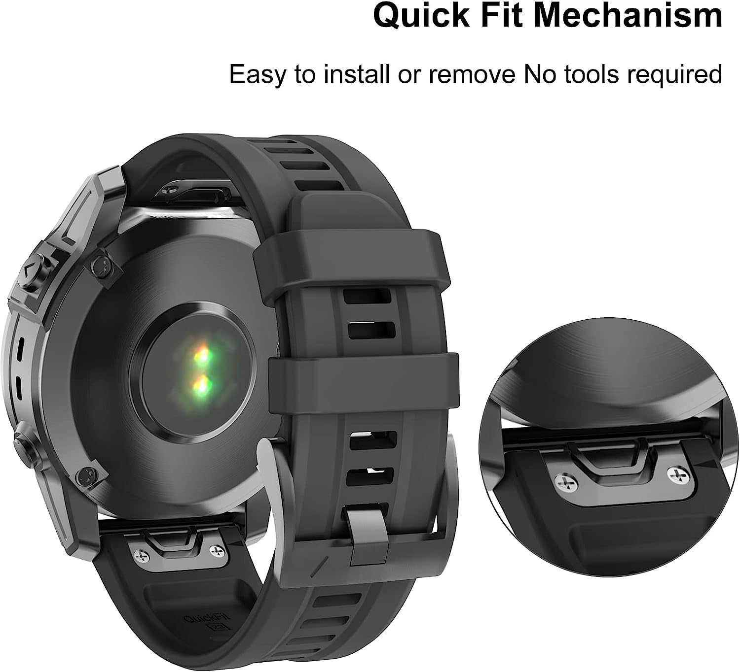 ISABAKE Compatible with Fenix 7 Band, 22Mm Easy-Fit Sport Strap Silicone Watch Band Replacement for Fenix 6/Fenix 5 Plus/Fenix 5 Smartwatch  ISABAKE   