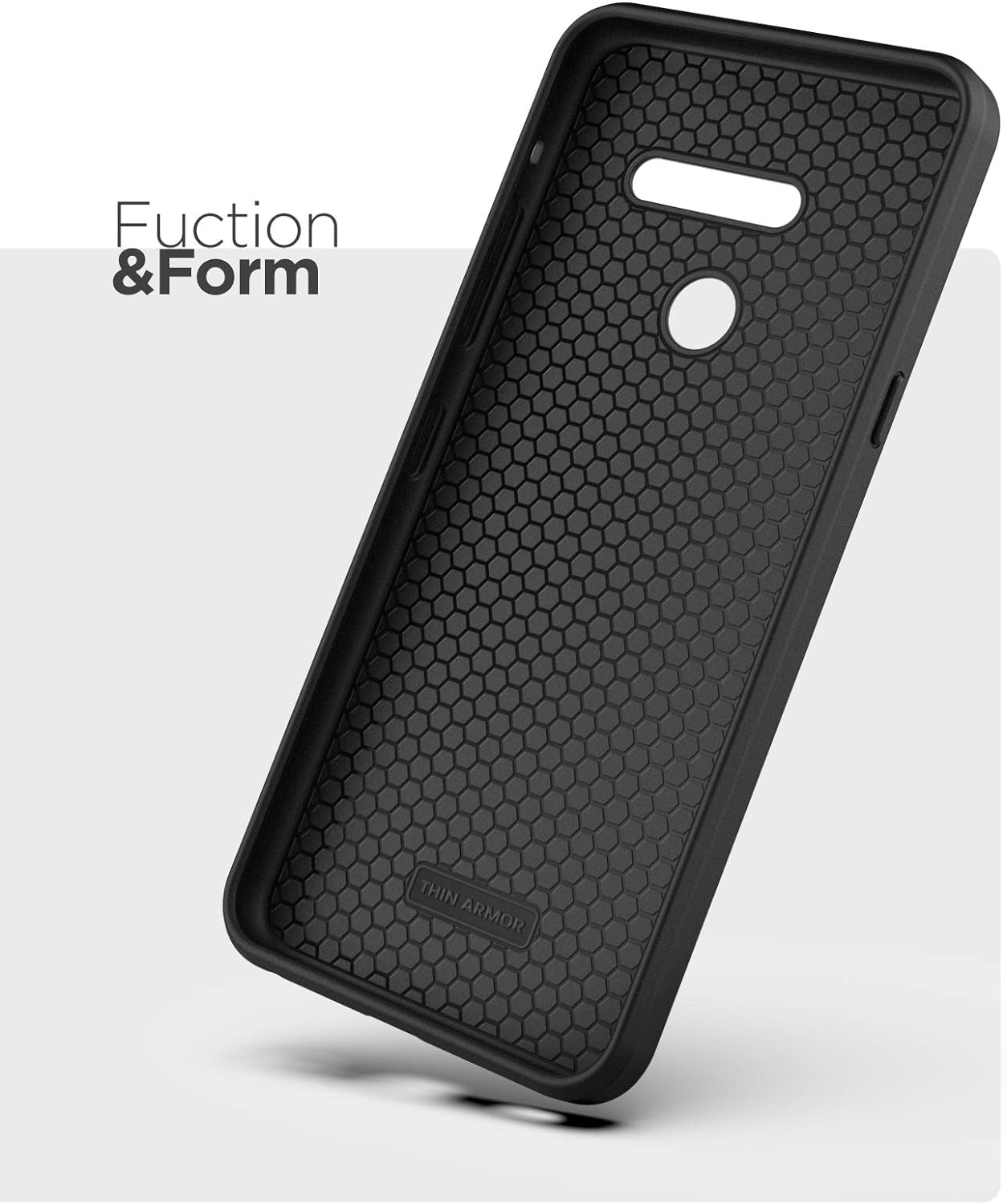 Encased Thin Armor for LG G8 Thinq Case (Slim Fit) Flexible Grip Cover - Black  Encased for LG G8 ThinQ   