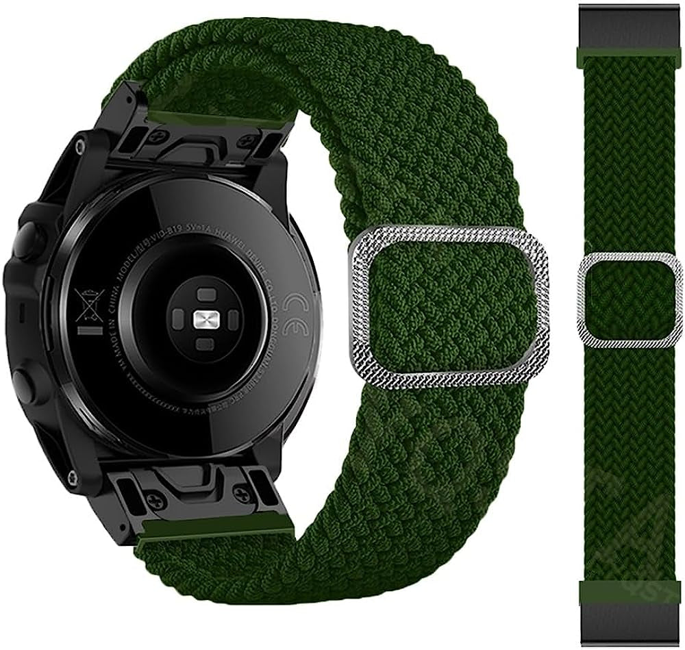 RAYESS 22Mm 26Mm Quick Fit Watchband for Garmin Fenix 6X 6X Pro 5X 3 Loop Nylon Wrist Band/Garmin Fenix 6 6 Pro 5 plus Fenix 7X Fenix 7  RAYESS H 22mm Fenix 6 6Pro 