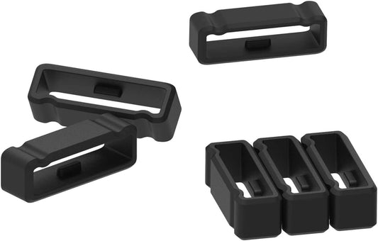 6-Pack Replacement Fastener Ring for Garmin Fenix 3/Fenix 3 Hr/Fenix 3 Sapphire/Fenix 5X/Fenix 5X Plus/Fenix 6X&6X Pro/Fenix 7X&7Xsolar/Descent Mk1/Quatix 3/Tactix Bravo Silicone Band Keeper Security Loop(Black-26Mm)  RuenTech   