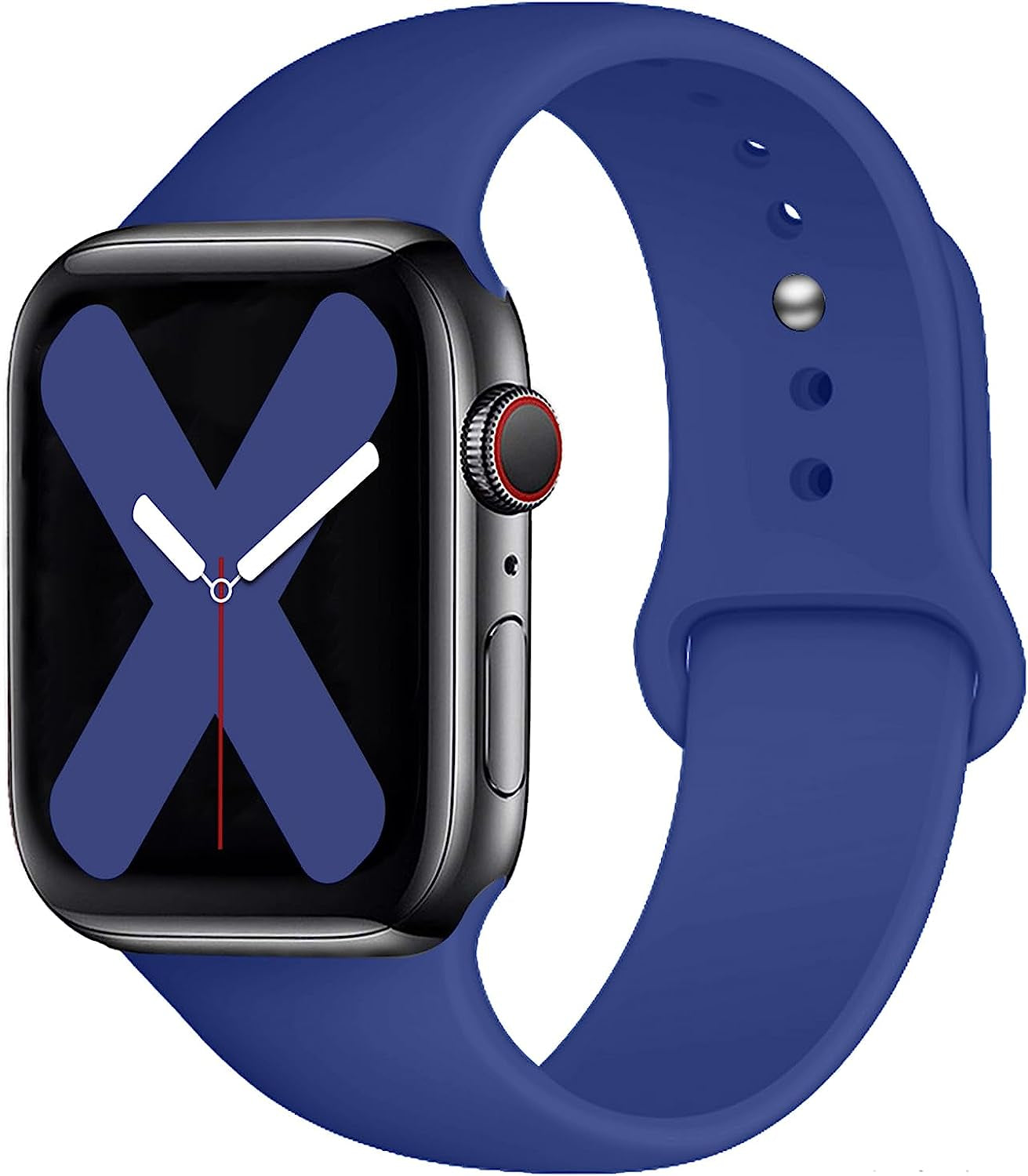 Saucyi Compatible with Apple Watch Band 41Mm 40Mm 38Mm 49Mm 45Mm 44Mm 42Mm,Soft Silicone Sport Band Replacement Strap with Classic Clasp for Iwatch Series 8 7 6 5 4 3 2 1 SE  Saucyi Sea Blue 38mm/40mm/41mm S/M 