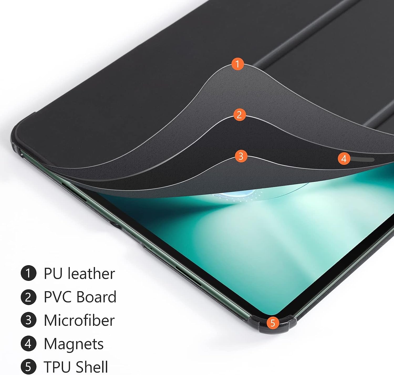 Cobak Case for Oneplus Pad, Slim Stand Hard Back Shell Protective Smart Cover Case for Oneplus Pad 11.6" 2023 Release, Black  CoBak   