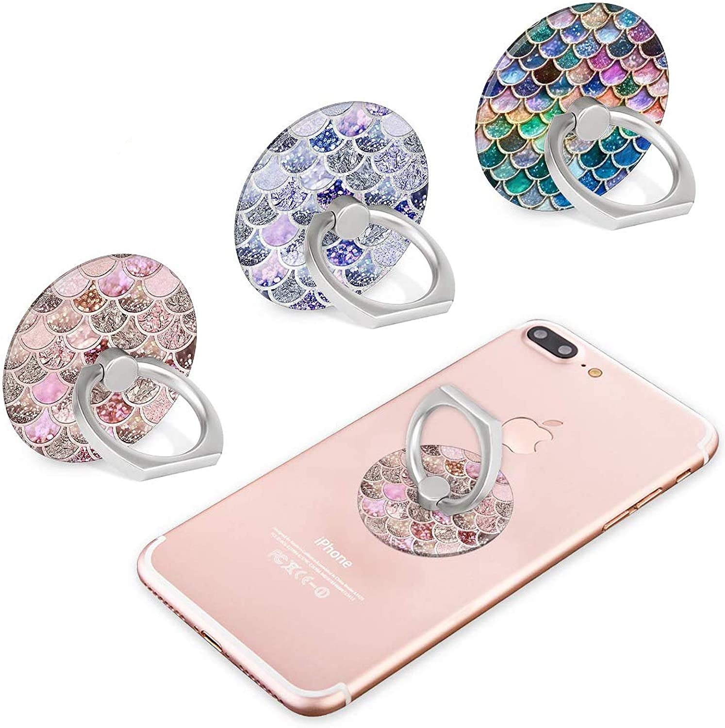 BF2JK Three Pack Cell Phone Ring Holder, 360°Rotation Finger Ring Stand Grip for Smartphones,Tablets,Pads (Mandala Flower)  BF2Jk P16  