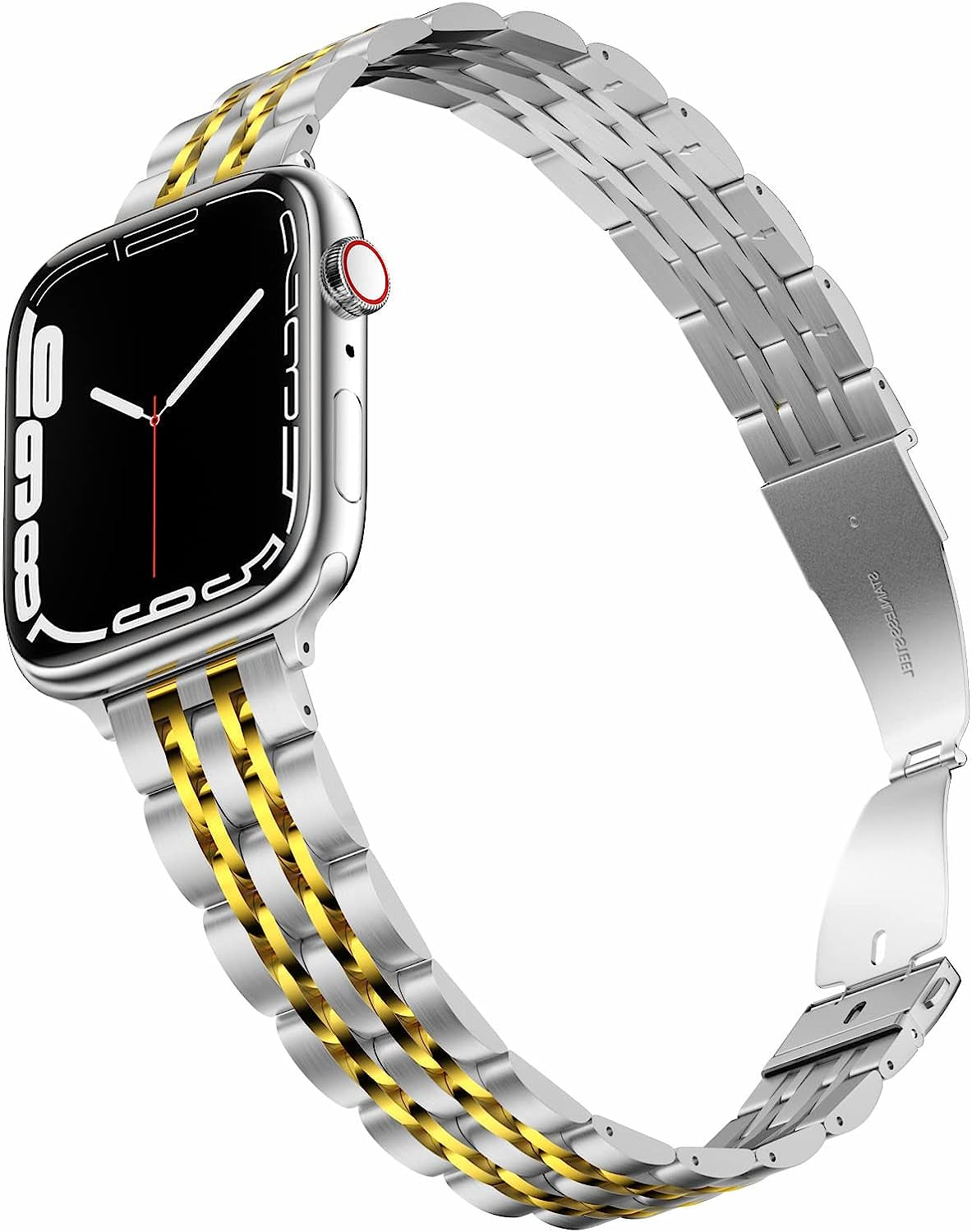 CINORS Metal Band Compatible with Apple Iwatch 38Mm 40Mm 42Mm 44Mm Women Replacement Stainless Steel Bands for Series 5 4 3 2 1  CINORS Silver/Gold 38 40 41mm NORM 