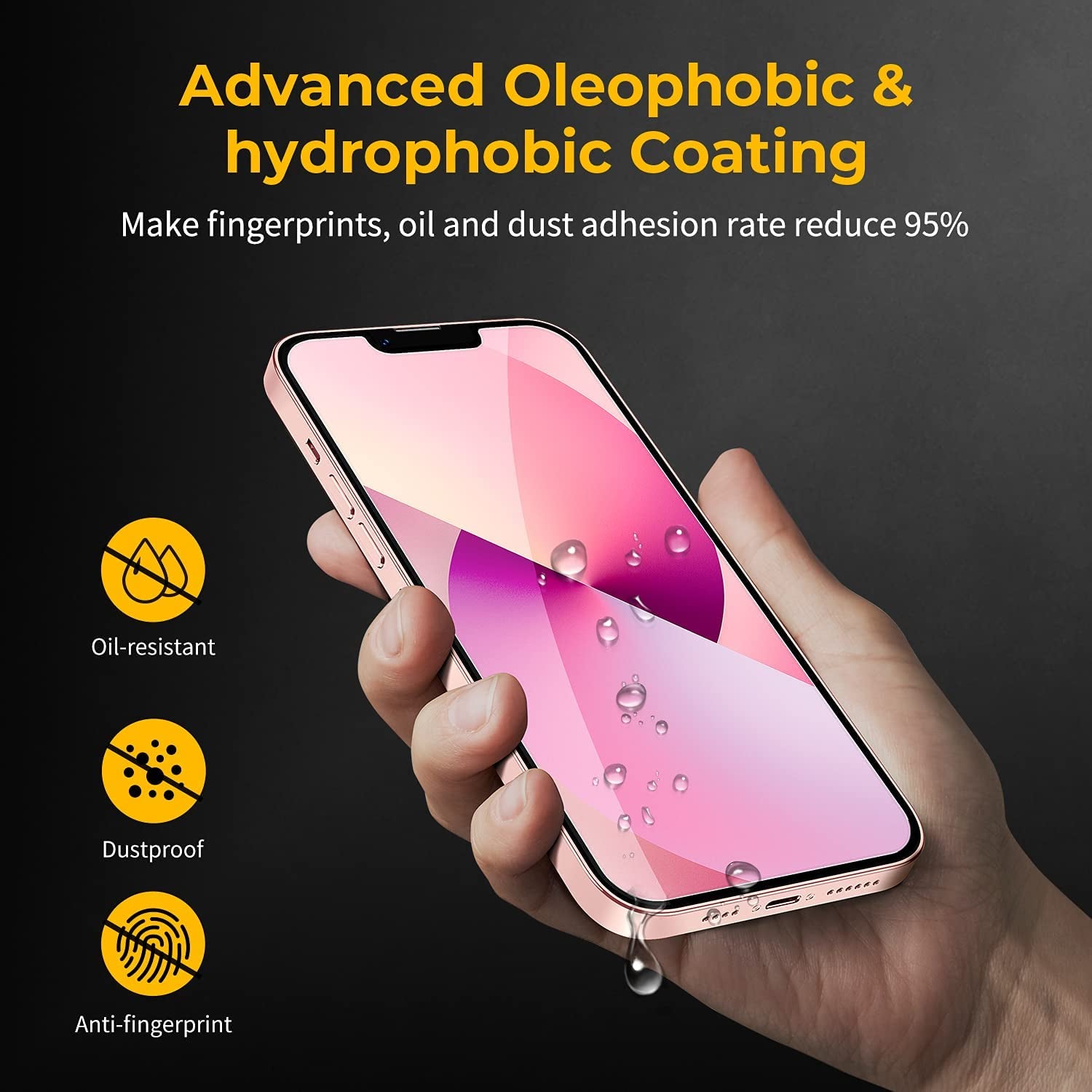 Unbreakcable 3-Pack Screen Protector for Iphone 14/ Iphone 13/13 Pro, Double Shatterproof Tempered Glass [Easy Installation Frame] [9H Hardness] [99.99% HD Clear] [Case Friendly] for Iphone 6.1 Inch  UNBREAKcable   