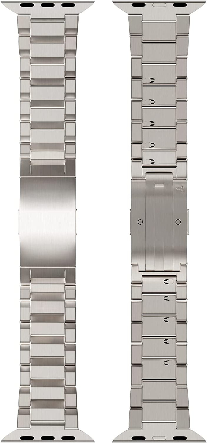 LDFAS Titanium Band Compatible for Apple Watch Ultra Band 49Mm Titanium Link Bracelet Metal Watch Strap with Curved Buckle Compatible for Apple Watch Se/Series 8/7 45Mm/44Mm Band, Silver Gray  LDFAS   