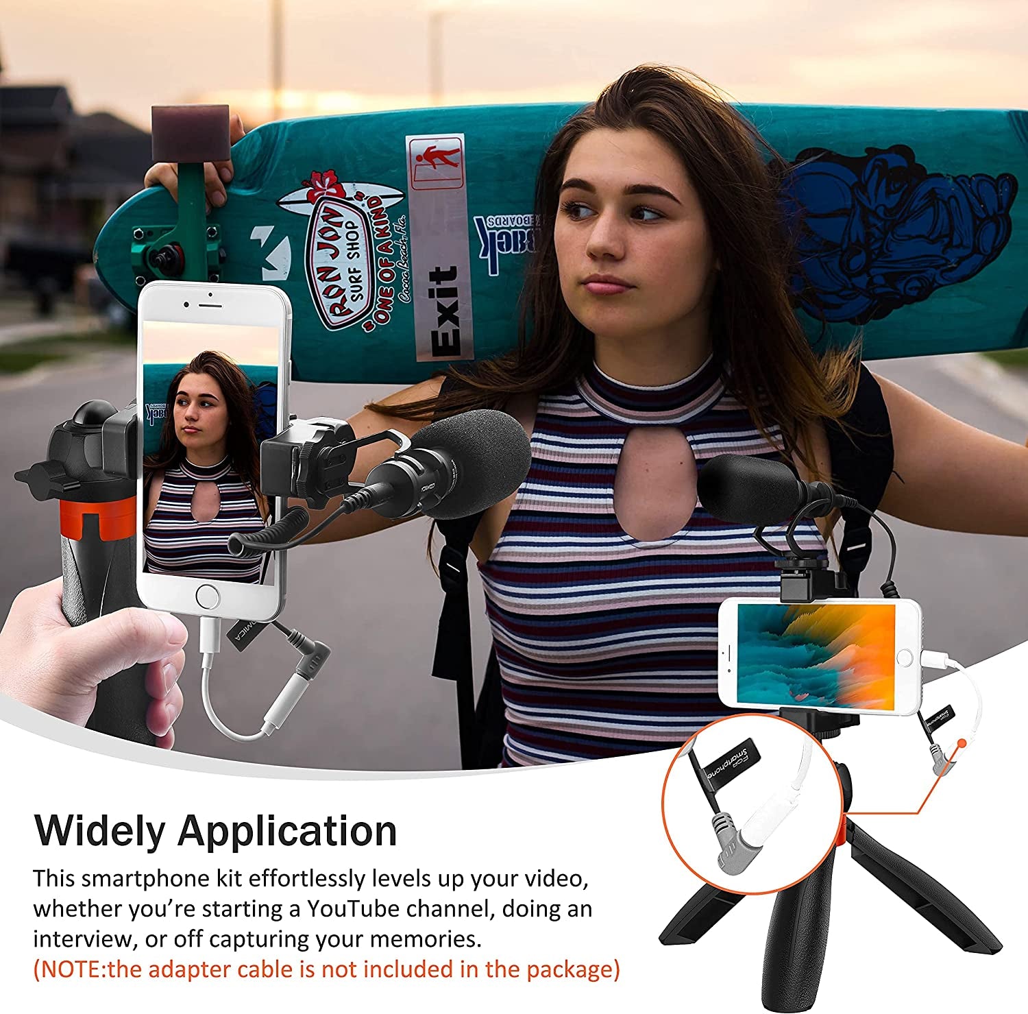 Comica Smartphone Microphone with Mini Tripod, CVM-VM10-K2 PRO Video Shotgun Mic for Iphone and Android Phones, Vlogging Kit for Youtube Recording Facebook Live,Filmmaker Accessories  comica   